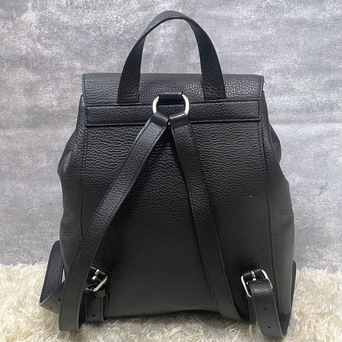 極美品】COACH コーチ クリオ リュック レザー シボ革 ブラック 極美品】COACH コーチ クリオ リュック レザー シボ革 ブラック