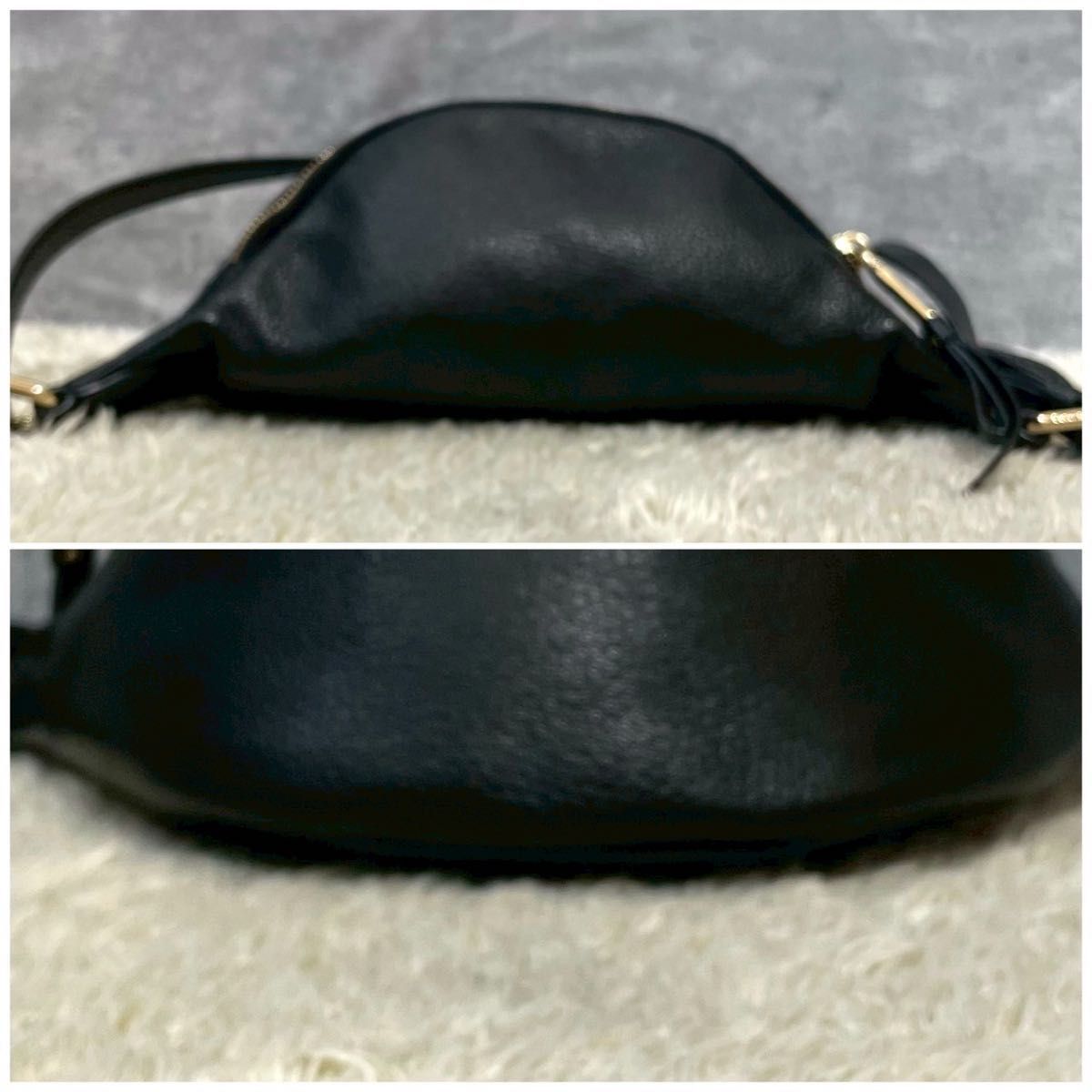 極美品】COACH コーチ ボディバッグ レザー 本革 ブラック 黒 極美品】COACH コーチ ボディバッグ レザー 本革 ブラック 黒