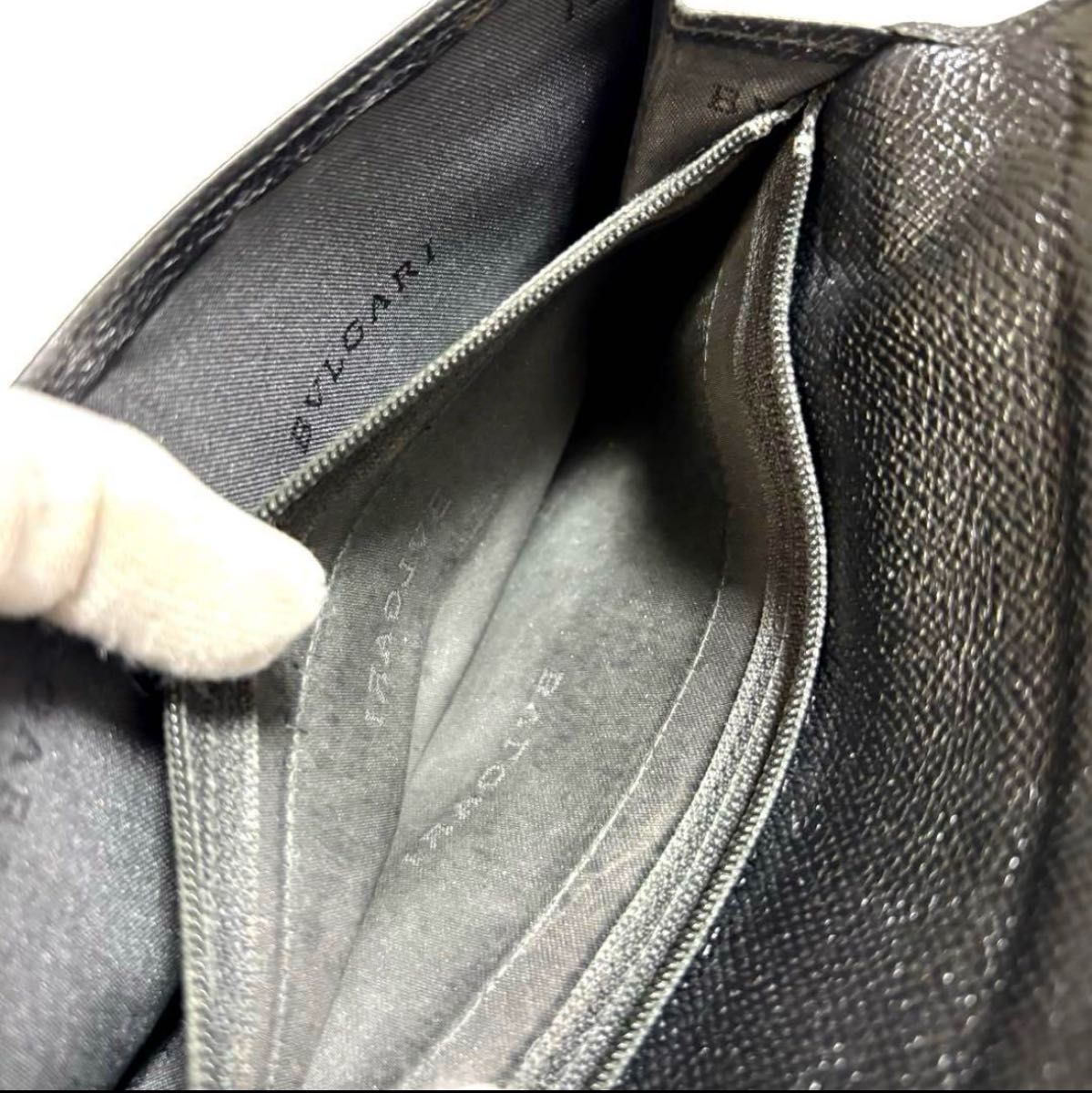 美品 BVLGARI ブルガリ 黒ブラック グレインレザー ビーゼロワン 美品 BVLGARI ブルガリ 黒ブラック グレインレザー ビーゼロワン