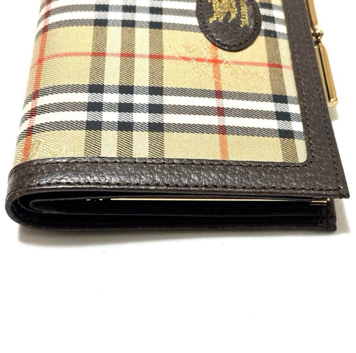 未使用品 BURBERRY バーバリー ノバチェック 折り財布 金がま口 未使用品 BURBERRY バーバリー ノバチェック 折り財布 金がま口