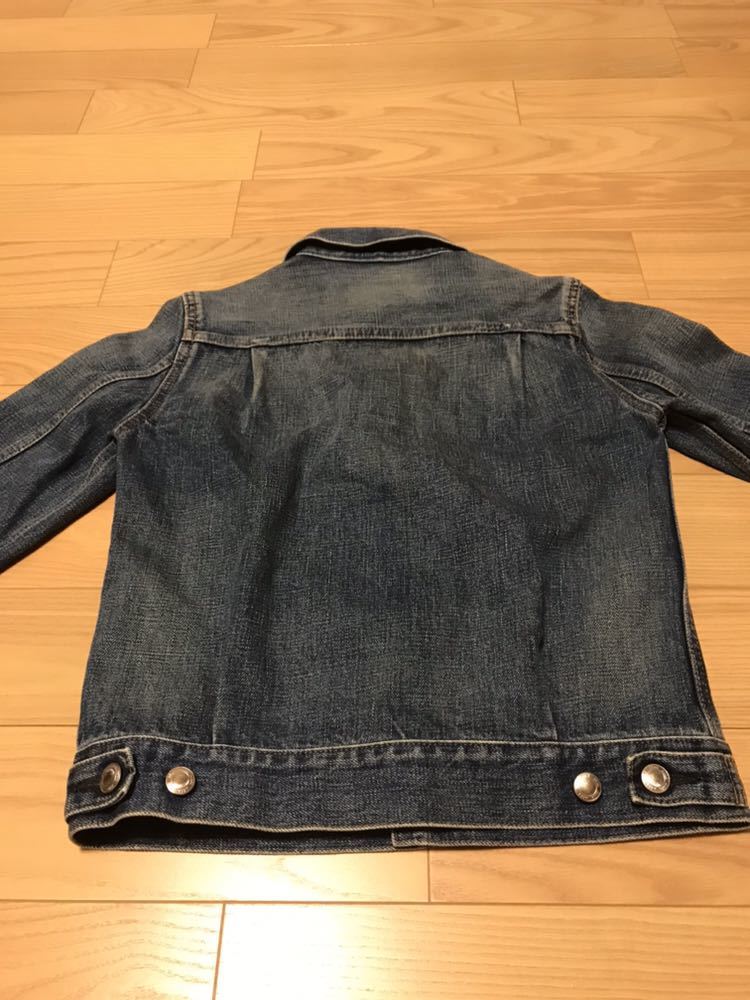 良品☆HYKE／ハイク サイズ1 Vintage 2nd Denim jacket／ヴィンテージ加工 デニム セカンド ジャケット 濃紺インディゴブルー セルビッチ_画像7