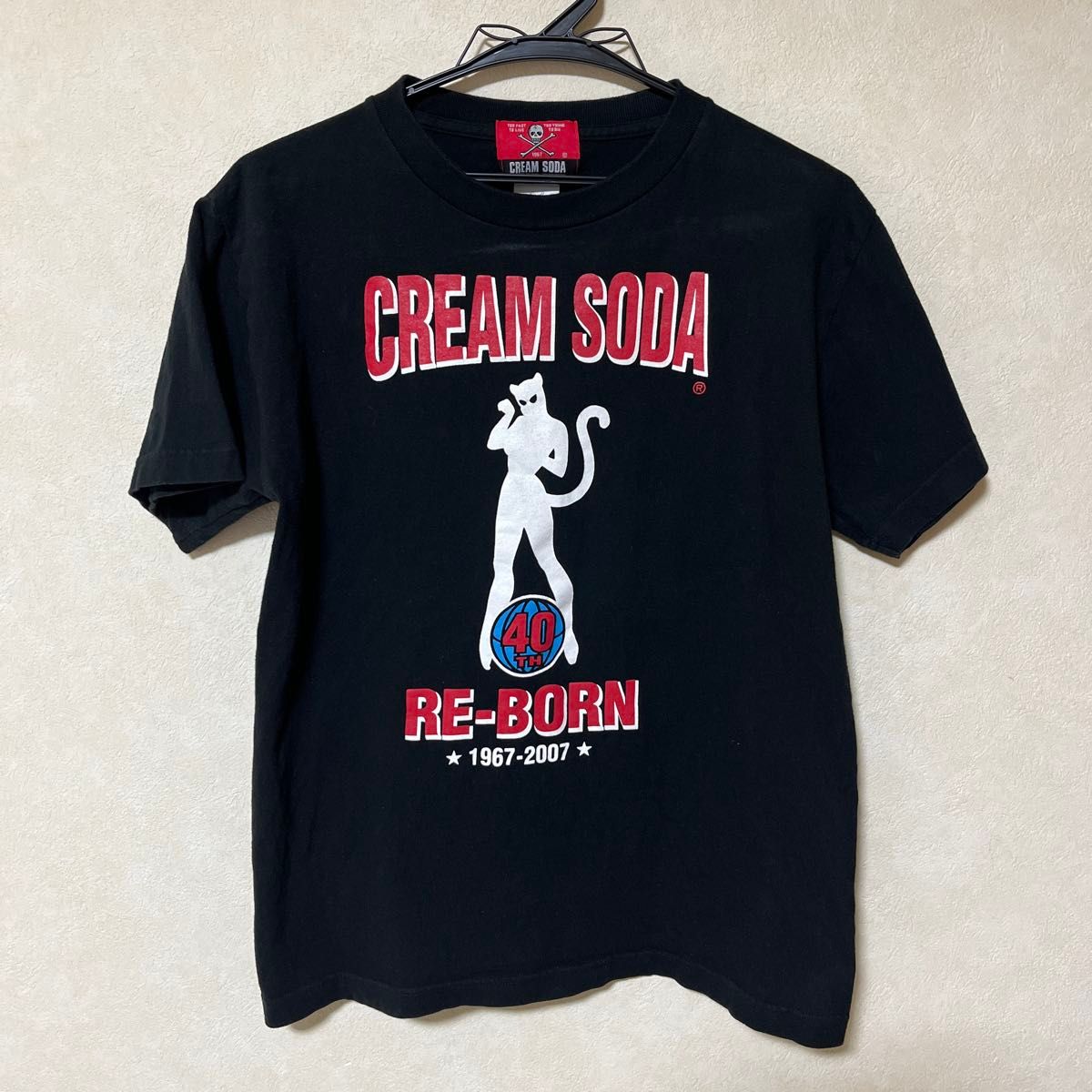 クリームソーダ 40周年記念 tシャツ creamsoda Tシャツ ブラック クリームソーダ 40周年記念 tシャツ creamsoda Tシャツ ブラック