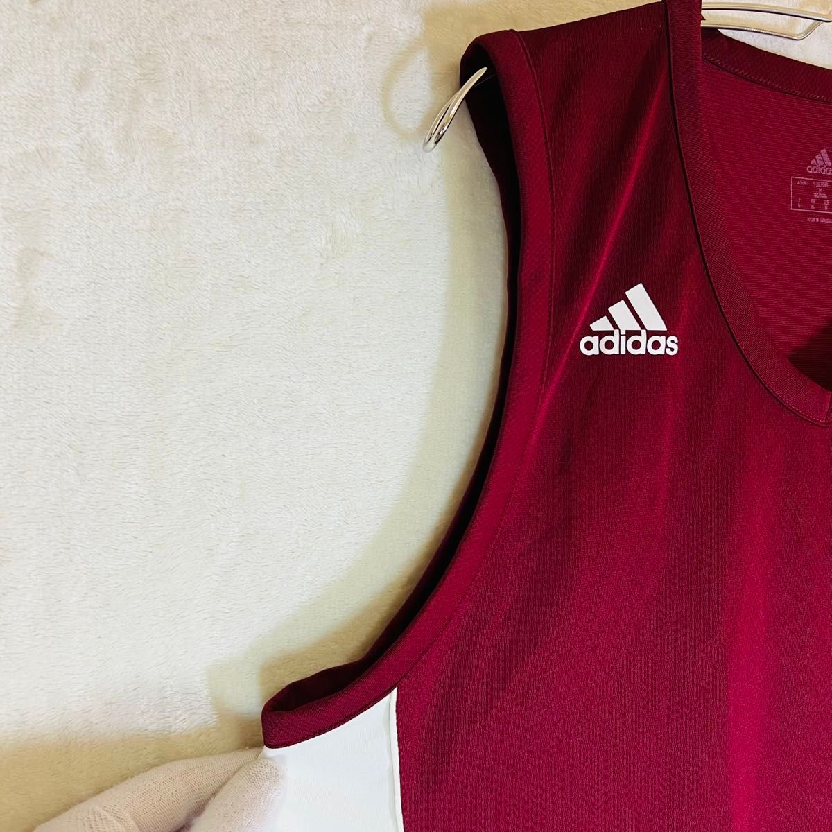 adidas アディダス ヒップホップコーデ タンクトップ L えんじ adidas アディダス ヒップホップコーデ タンクトップ L えんじ