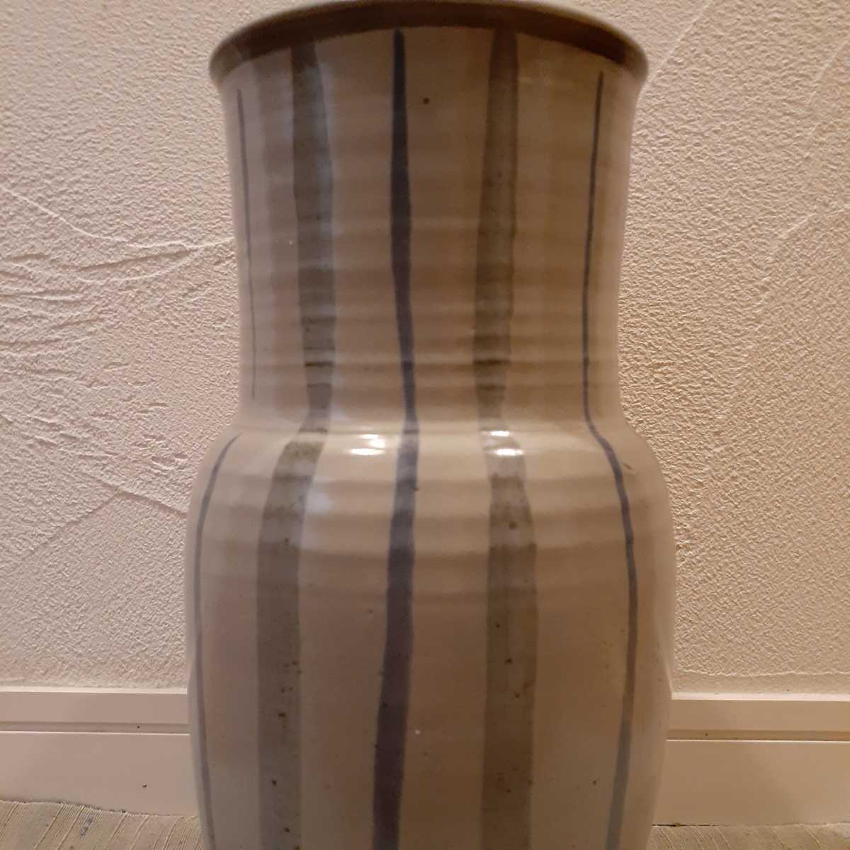 河合卯之助 壺 飾壺 花瓶 約31cm×13.8cm_画像10