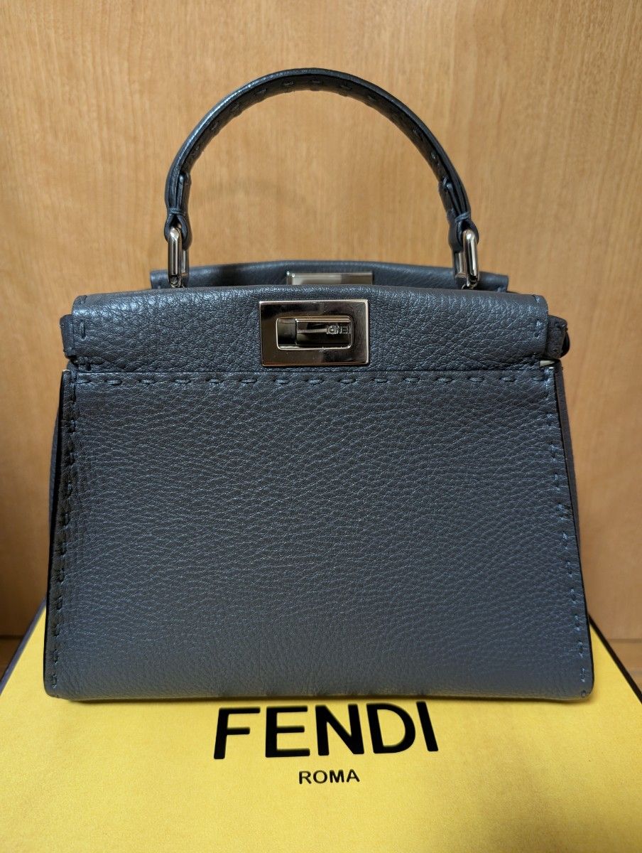 フェンディ FENDI ピーカブー ミニ スモール セレリア アスファルト 