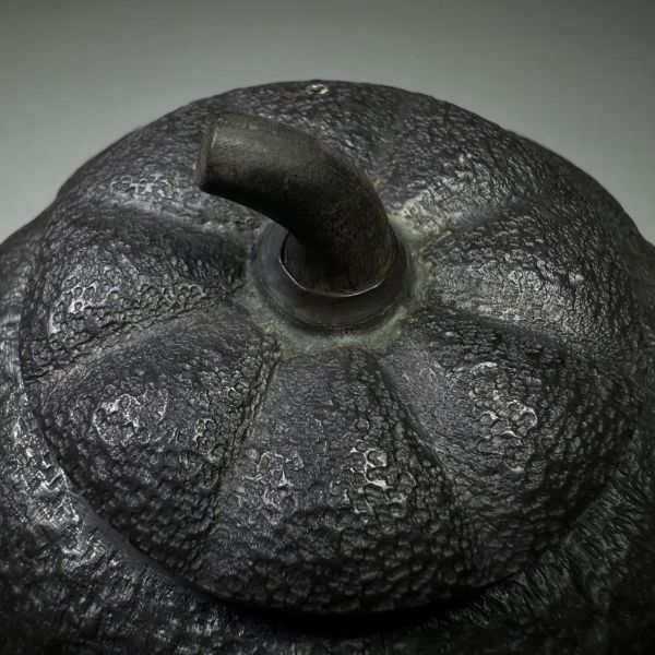 純銀製 三越製 南瓜形急須 木摘 木取手 銀瓶 古美術品 煎茶道具 純銀製 三越製 南瓜形急須 木摘 木取手 銀瓶 古美術品 煎茶道具