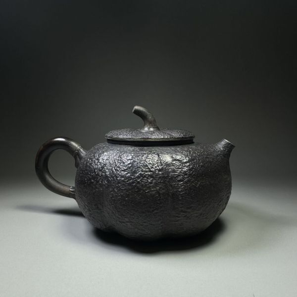 純銀製 三越製 南瓜形急須 木摘 木取手 銀瓶 古美術品 煎茶道具 純銀製 三越製 南瓜形急須 木摘 木取手 銀瓶 古美術品 煎茶道具