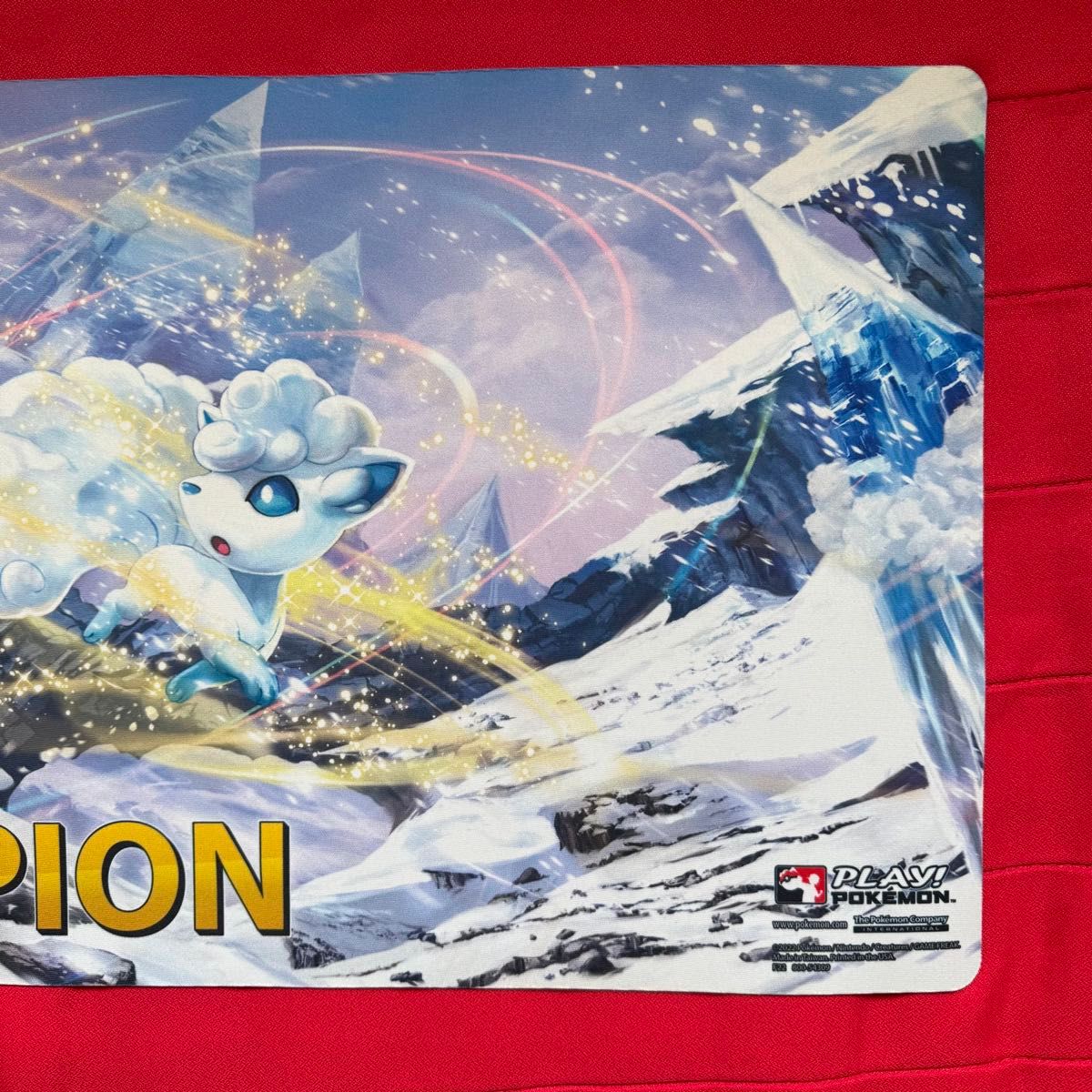 特価】アローラロコン CHAMPION ポケモンカード プレイマット 特価】アローラロコン CHAMPION ポケモンカード プレイマット
