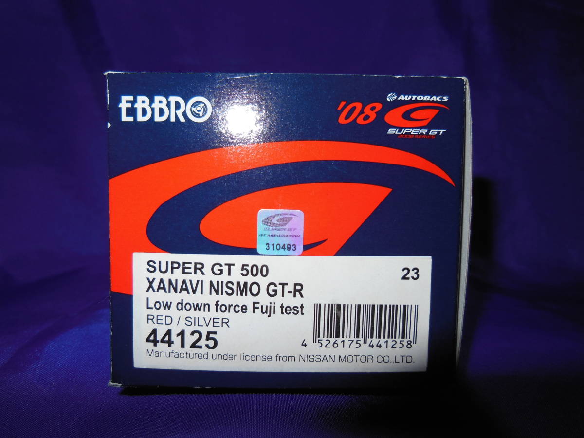 1/43 エブロ レア ローダウンフォース仕様 XANAVI NISMO GT-R 2008 ザナヴィニスモGT-R EBBRO R35型GT500デビューモデル おまけ付_画像5