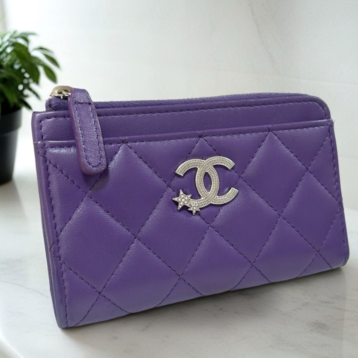 CHANEL】スターココマーク ミニ財布 カードケース フラグメント CHANEL】スターココマーク ミニ財布 カードケース フラグメント