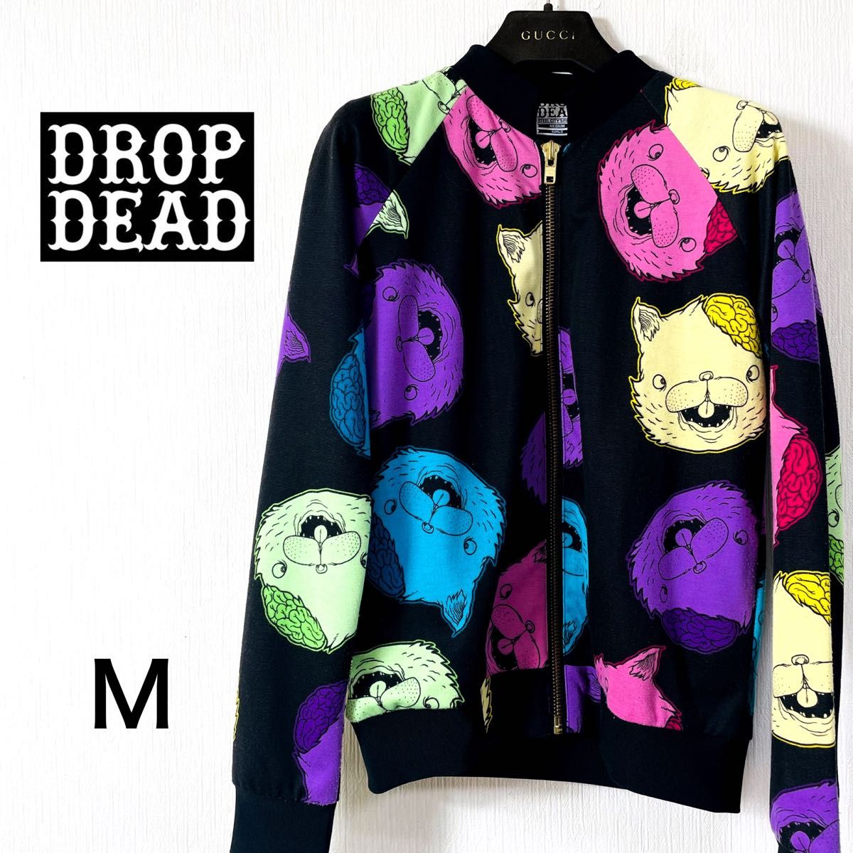 DROP DEAD ドロップデッド 総柄ジップアップパーカー M|Yahoo DROP DEAD ドロップデッド 総柄ジップアップパーカー M|Yahoo