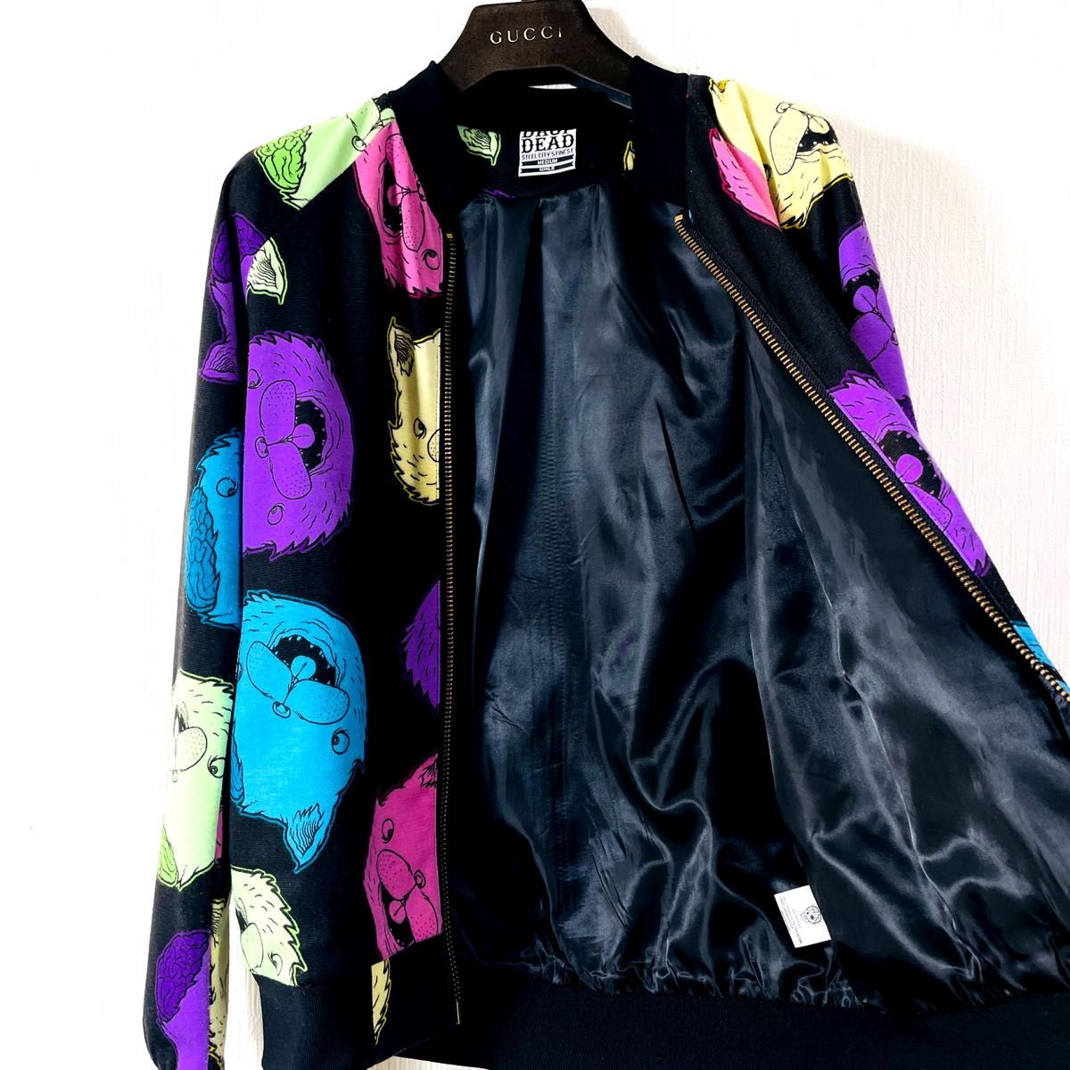 DROP DEAD ドロップデッド 総柄ジップアップパーカー M|Yahoo DROP DEAD ドロップデッド 総柄ジップアップパーカー M|Yahoo