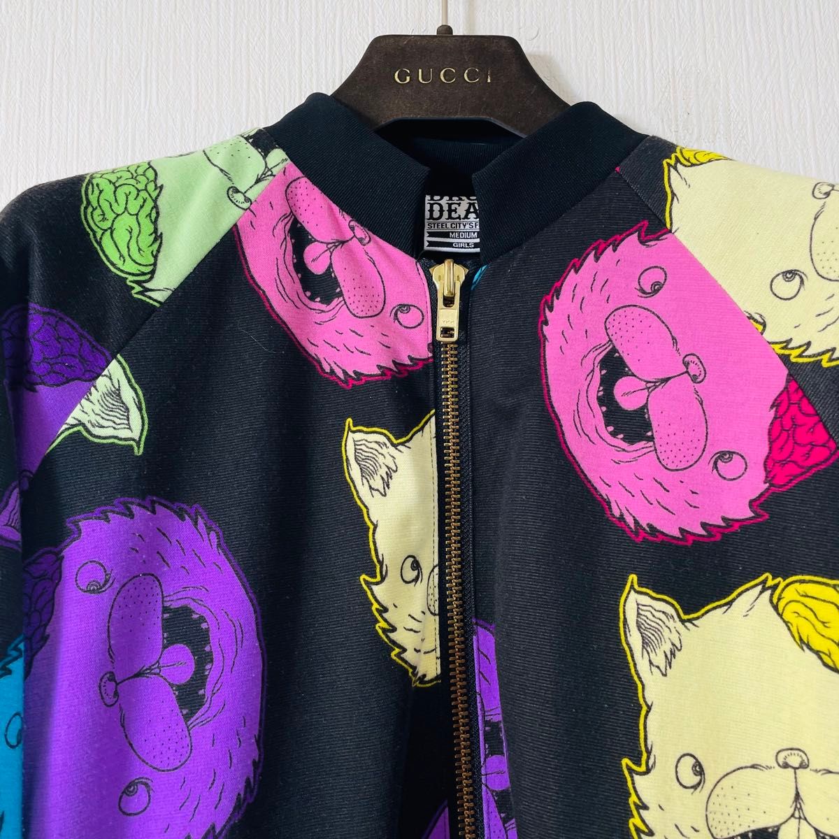 DROP DEAD ドロップデッド 総柄ジップアップパーカー M|Yahoo DROP DEAD ドロップデッド 総柄ジップアップパーカー M|Yahoo