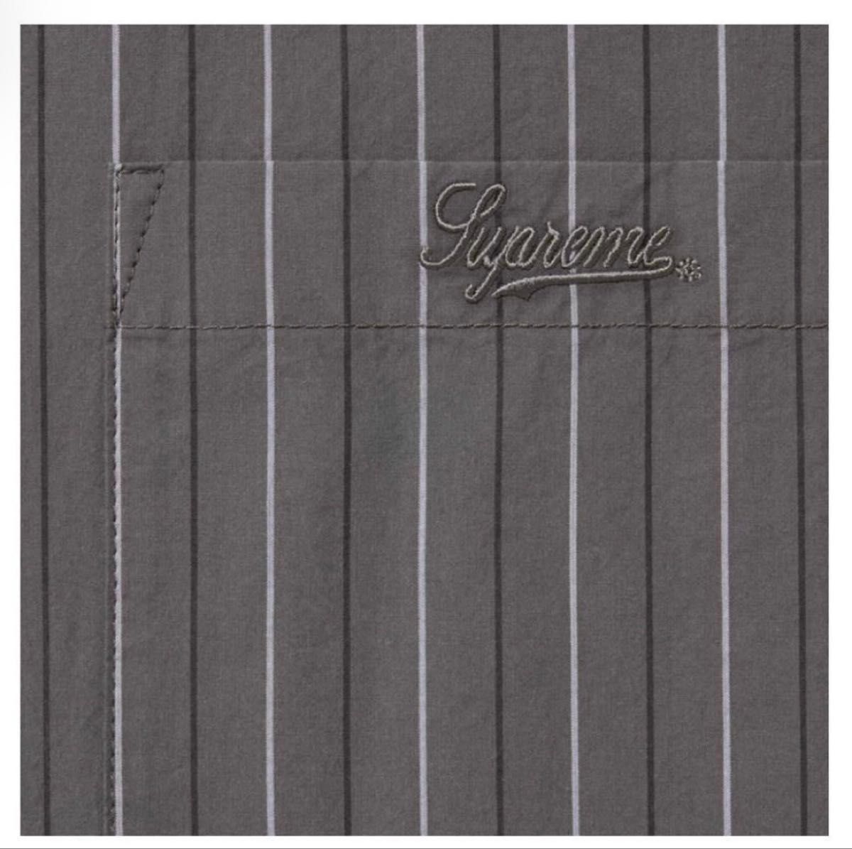 新品】Supreme Loose Fit Stripe Shirt Grey XL 24FW 長袖 新品】Supreme Loose Fit Stripe Shirt Grey XL 24FW 長袖
