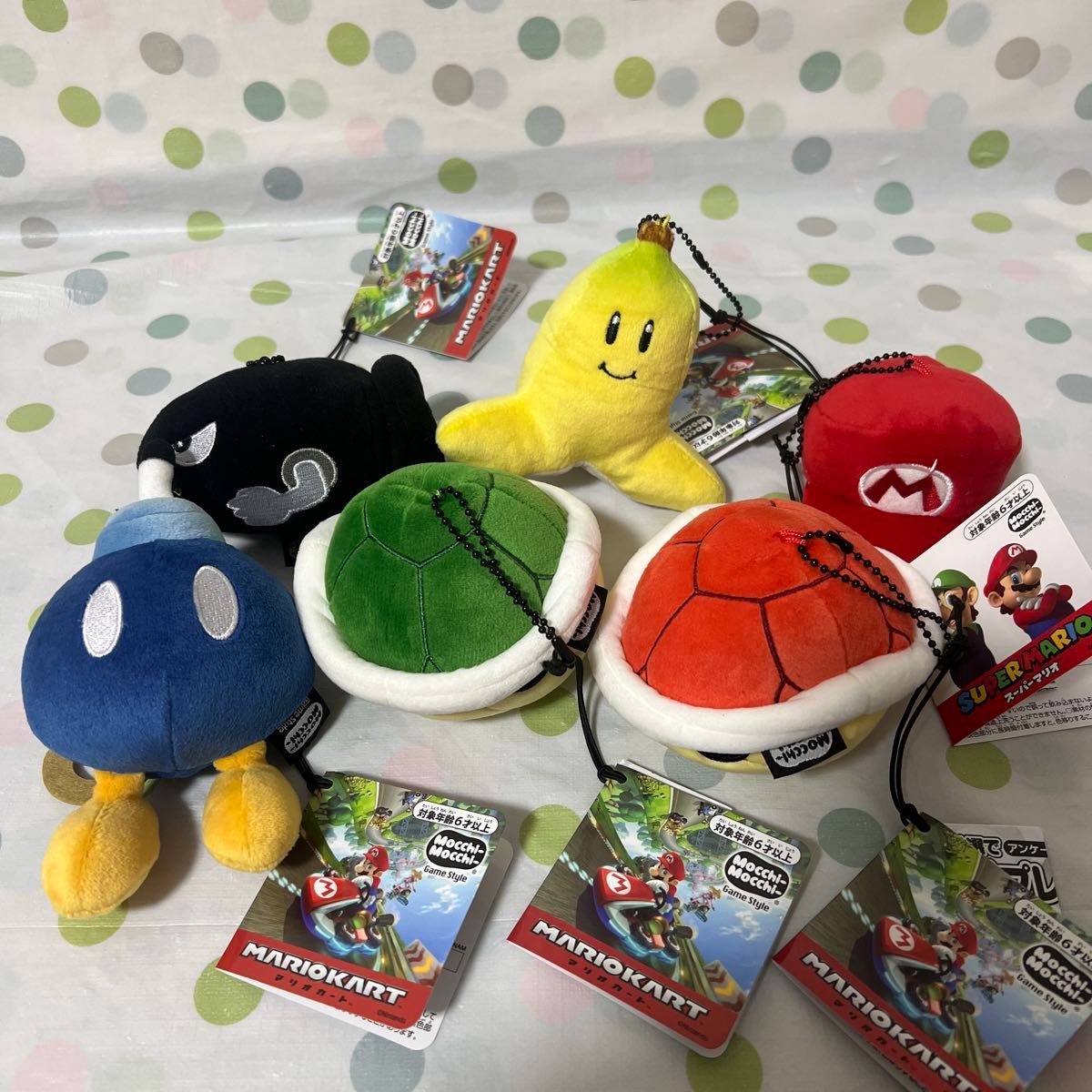 スーパーマリオ マリオカート ぬいぐるみキーホルダー 6種セット スーパーマリオ マリオカート ぬいぐるみキーホルダー 6種セット