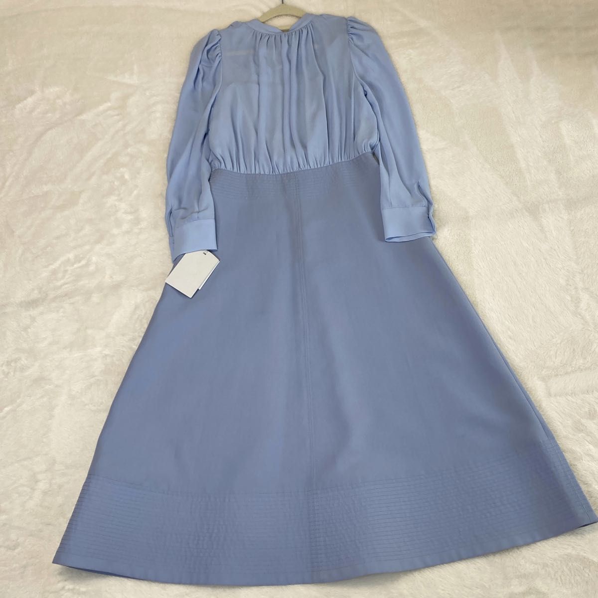 新品】セルフォード CELFORD ワンピース ブルー Aライン フレア 新品】セルフォード CELFORD ワンピース ブルー Aライン フレア