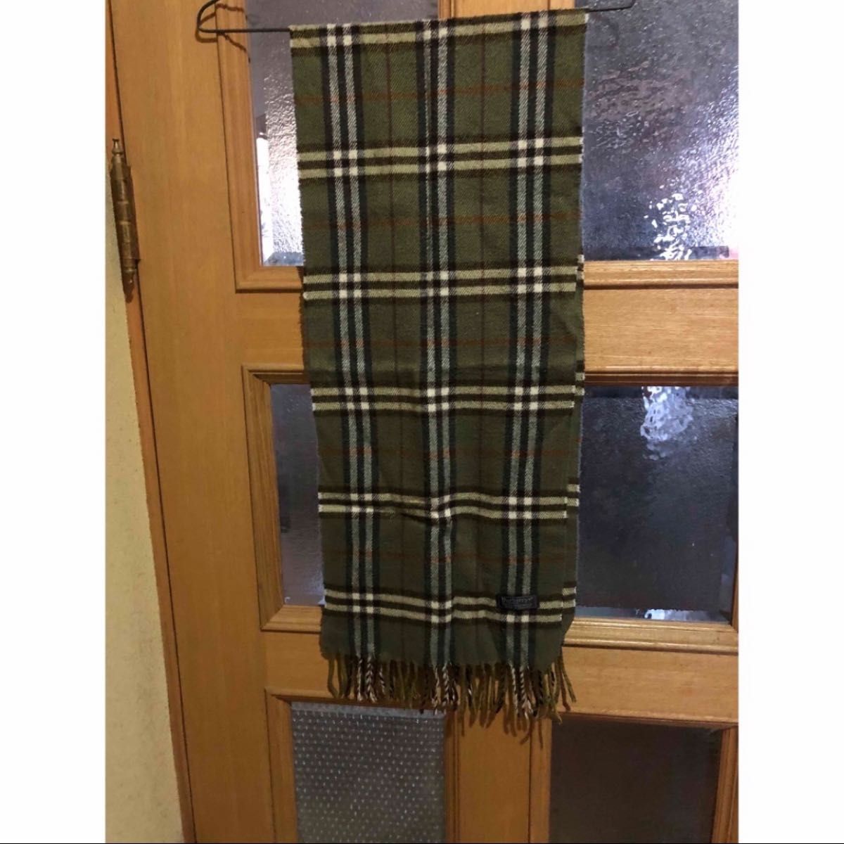 【関税込み】Burberry グリーン チェック ウール マフラー Burberry ウールマフラー グリーン系 チェック|Yahoo!フリマ