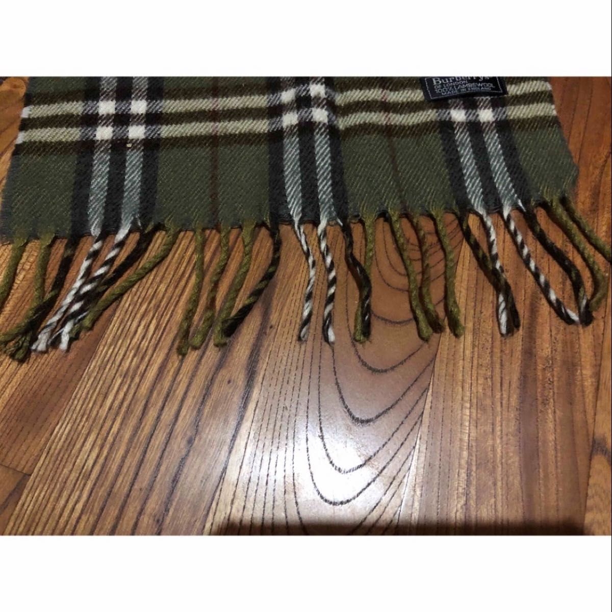 【関税込み】Burberry グリーン チェック ウール マフラー Burberry ウールマフラー グリーン系 チェック|Yahoo!フリマ