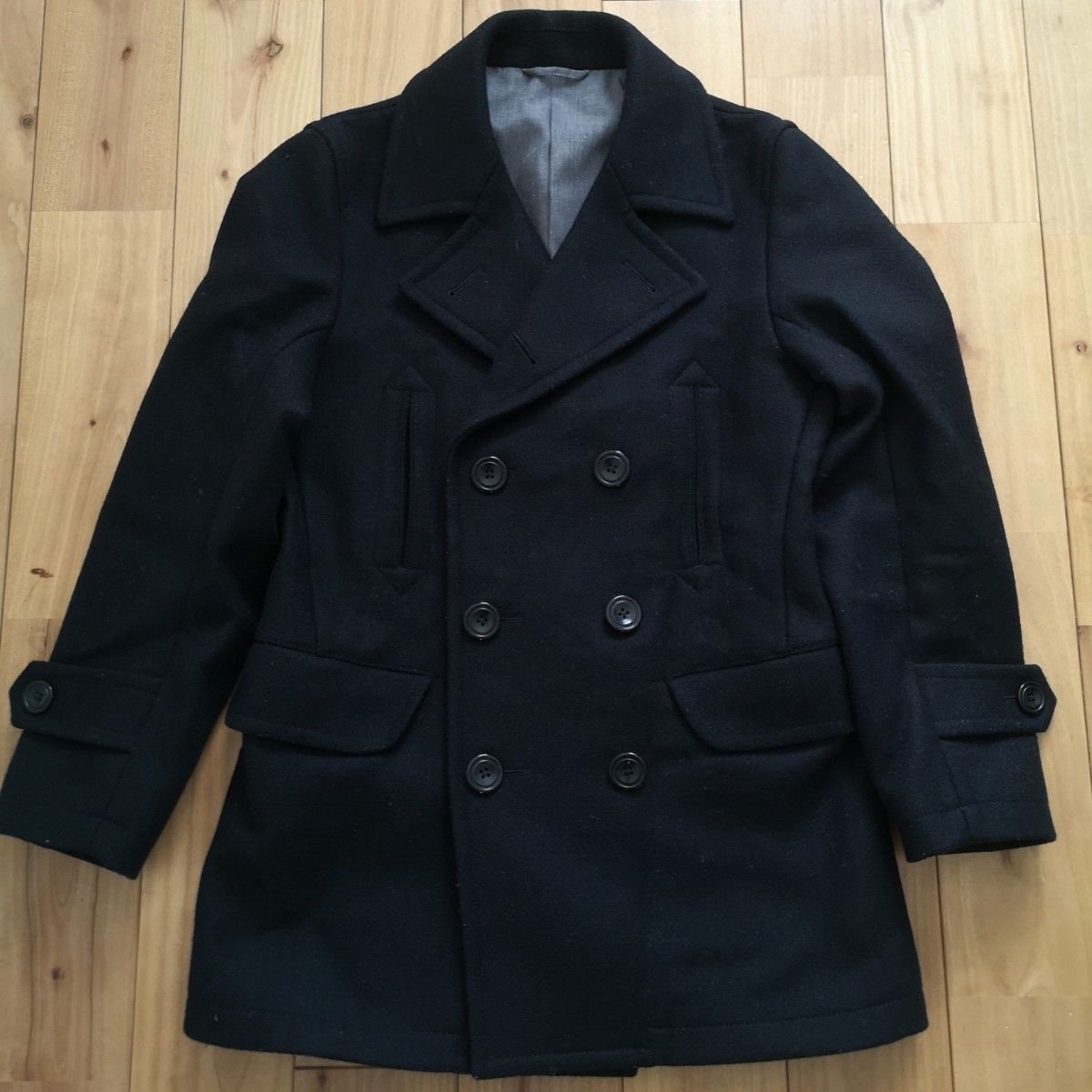 Green Label Relaxing ダブルブレストピーコート S ネイビー Green Label Relaxing ダブルブレストピーコート S ネイビー
