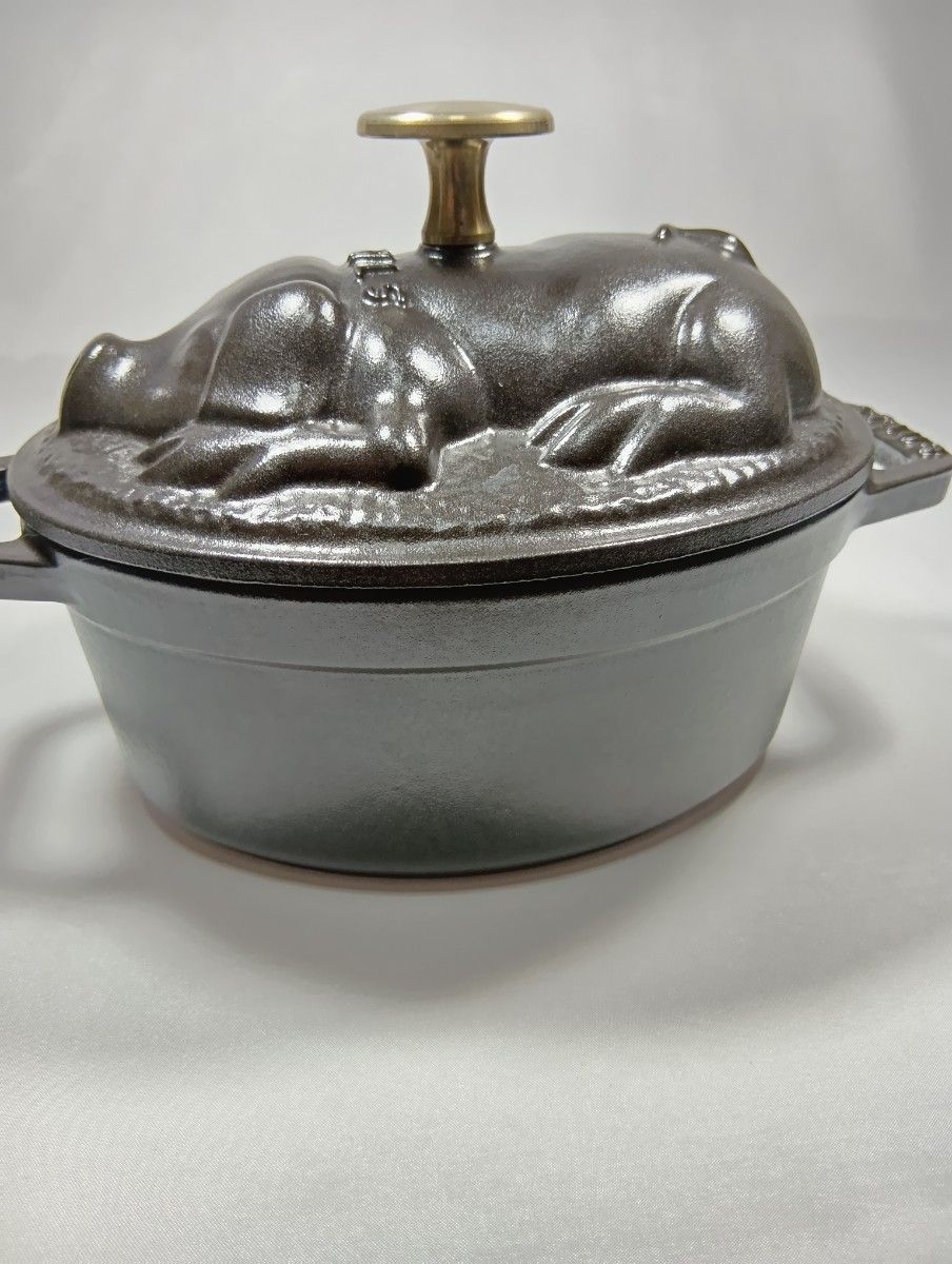 ストウブ staub ピギーココット オーバル 17cm ブラック 鍋 調理 ストウブ staub ピギーココット オーバル 17cm ブラック 鍋 調理