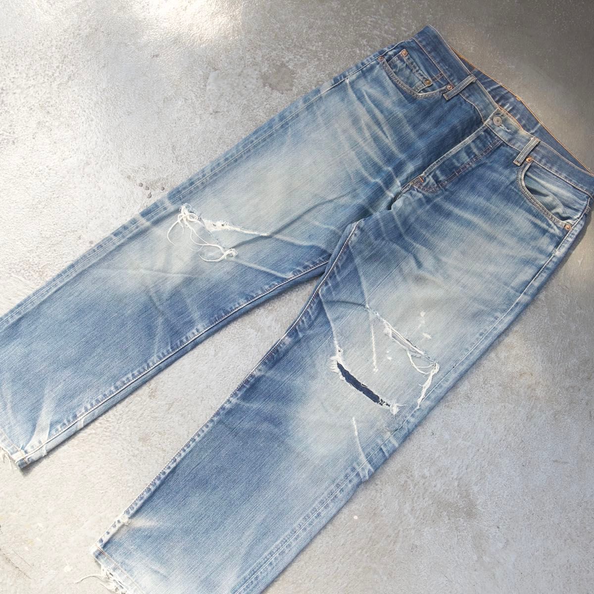 00s Levi's 501 鬼ヒゲ ハチノス ライトブルー W34L32|Yahoo 00s Levi's 501 鬼ヒゲ ハチノス ライトブルー W34L32|Yahoo