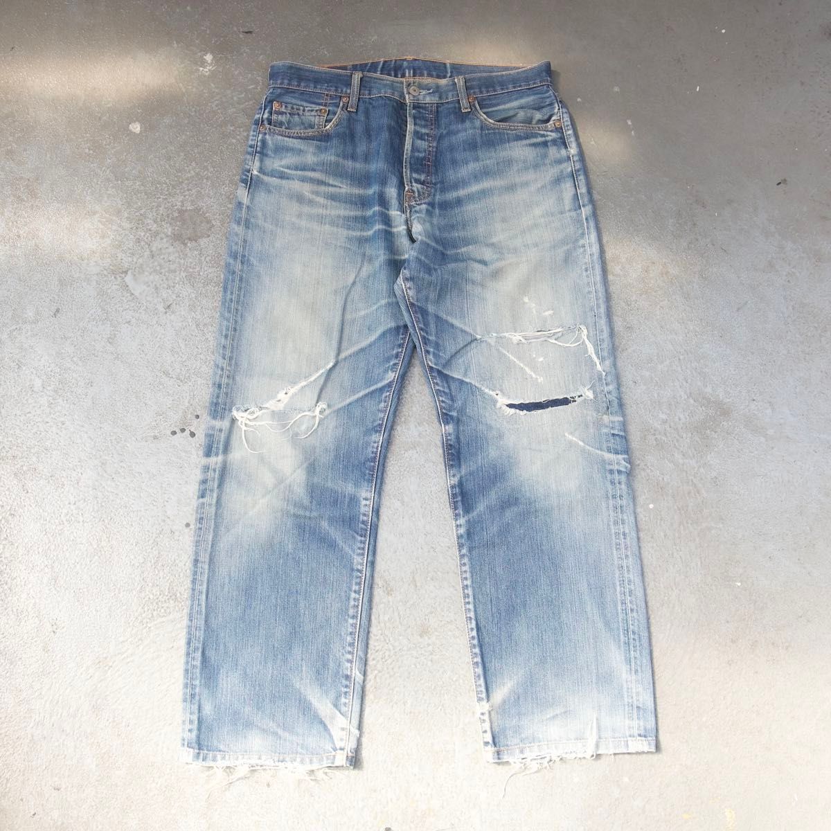 00s Levi's 501 鬼ヒゲ ハチノス ライトブルー W34L32|Yahoo 00s Levi's 501 鬼ヒゲ ハチノス ライトブルー W34L32|Yahoo