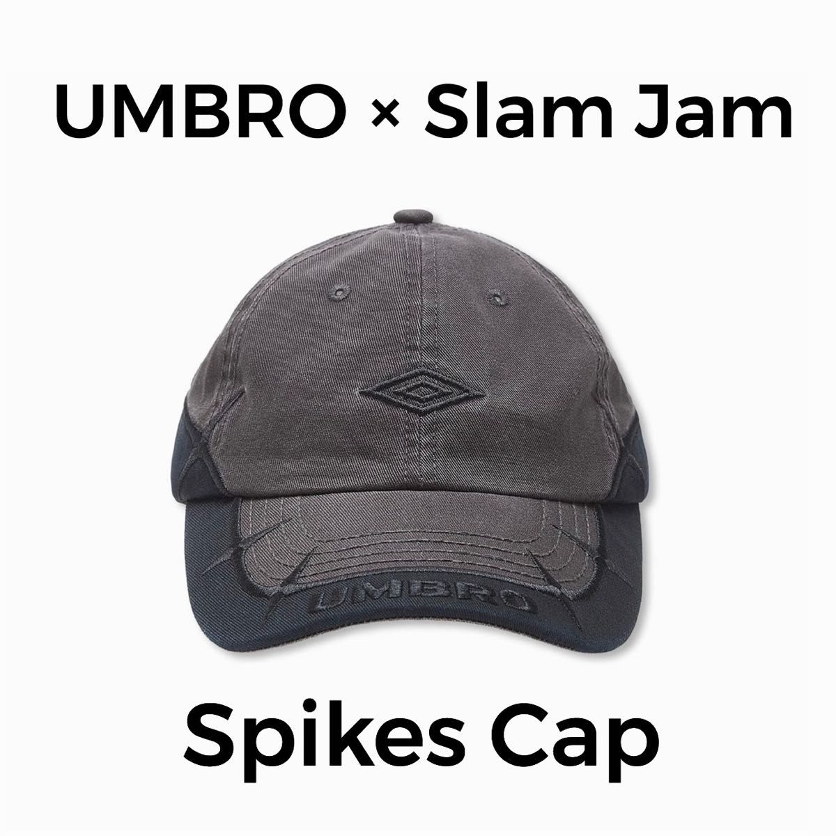 UMBRO☆ Cross Wording Hard Ball Cap ★Unisex 関税送料込 Umbro Slam Jam Spikes Cap Anthracite