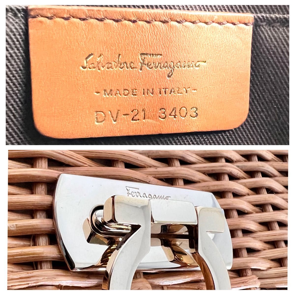 価格相談可能】美品 Salvatore Ferragamo フェラガモ ラタン 価格相談可能】美品 Salvatore Ferragamo フェラガモ ラタン