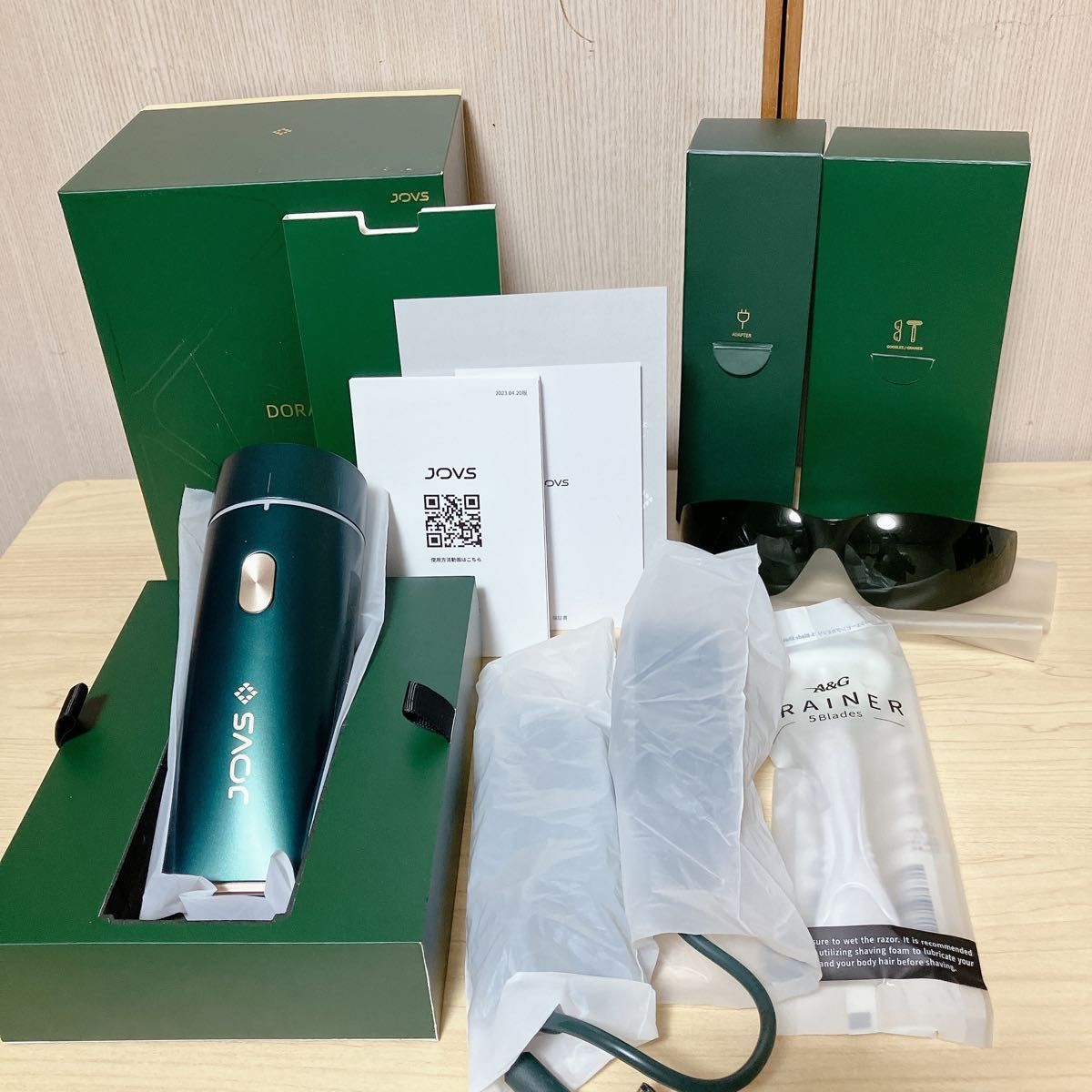 JOVS 光脱毛器 Dora J847 エメラルドグリーン 家庭用脱毛器 美顔 JOVS 光脱毛器 Dora J847 エメラルドグリーン 家庭用脱毛器 美顔