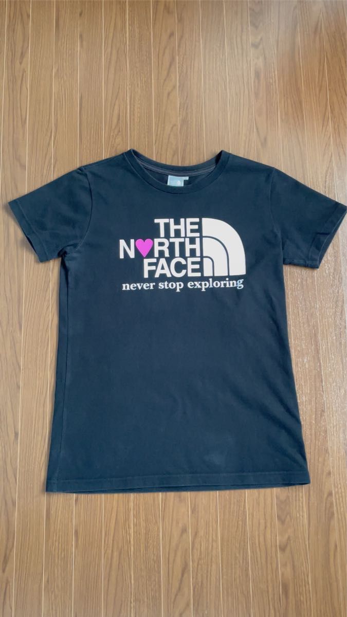【送料無料】THE NORTH FACE HEART LOGO TEE ハートロゴTシャツ ブラック レディース Lヴィンテージ