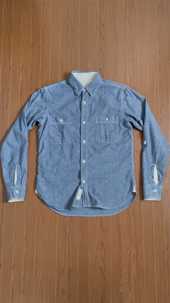 【送料無料】Shuttle Notes×JOURNAL STANDARD relume シャンブレーシャツ メンズ 長袖シャツ S