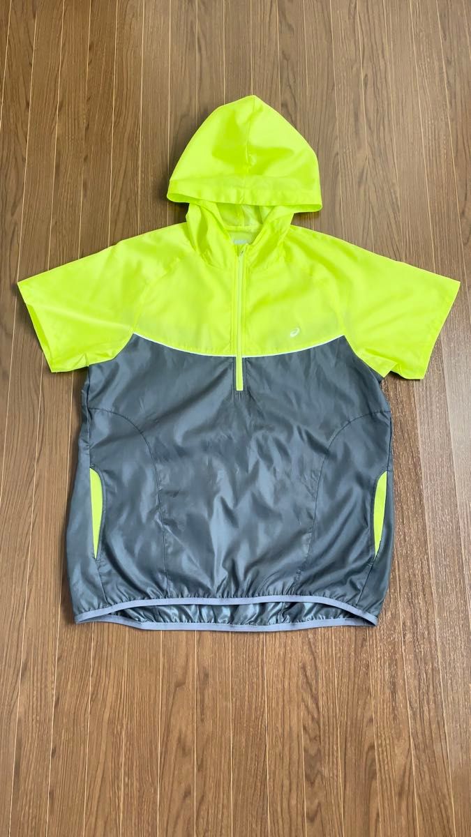 【送料無料】asics running wimd shirts アシックス ランニング レディース用 ウインドシャツ 蛍光イエロー