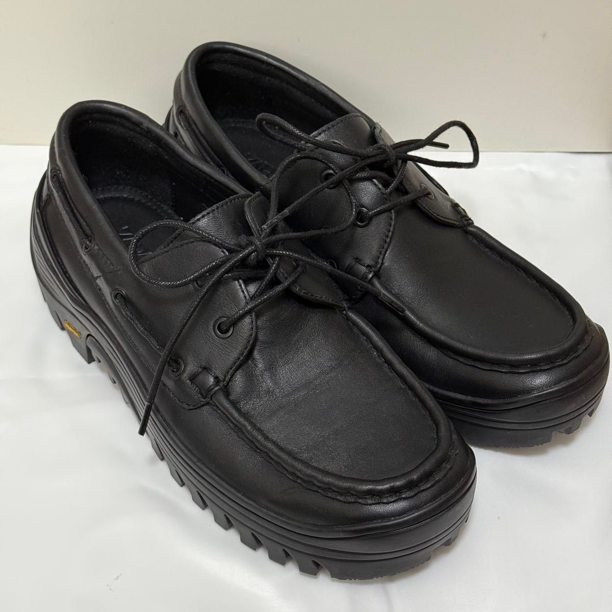 zara vibram デッキシューズ レザー ブラック|Yahoo!フリマ(旧 zara vibram デッキシューズ レザー ブラック|Yahoo!フリマ(旧