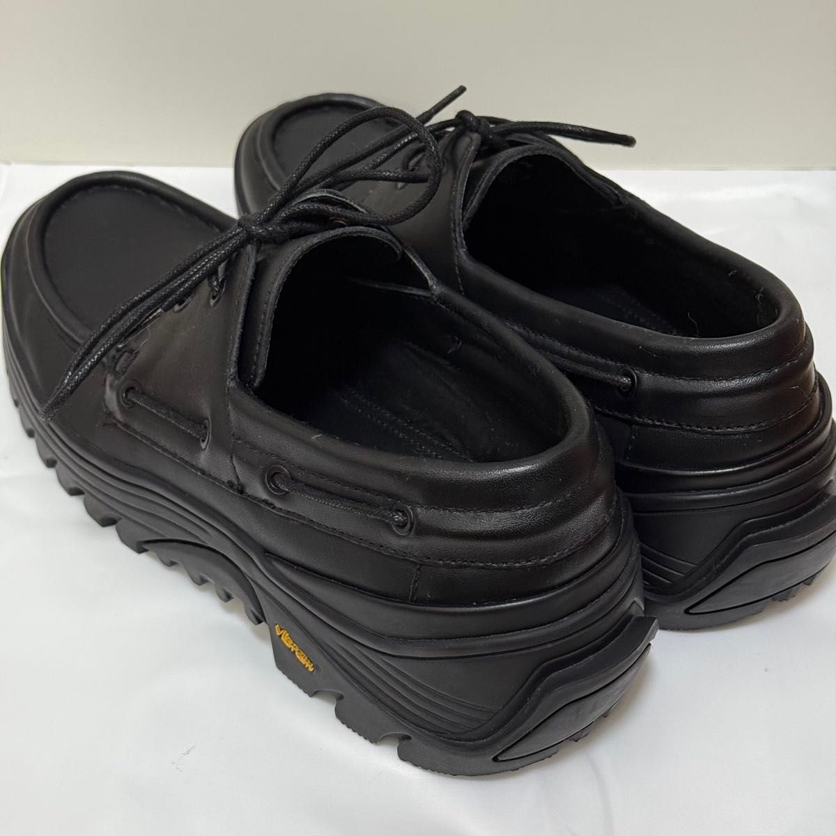 zara vibram デッキシューズ レザー ブラック|Yahoo!フリマ(旧 zara vibram デッキシューズ レザー ブラック|Yahoo!フリマ(旧