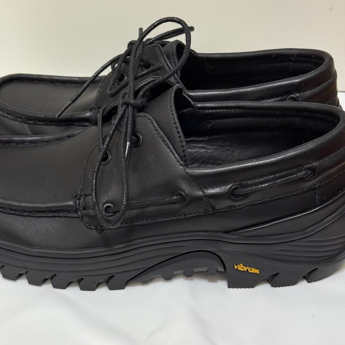 zara vibram デッキシューズ レザー ブラック|Yahoo!フリマ(旧 zara vibram デッキシューズ レザー ブラック|Yahoo!フリマ(旧