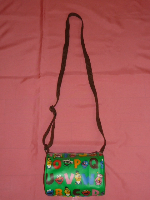  ultra rare! retro Sesame Street character pouch bag pochette *