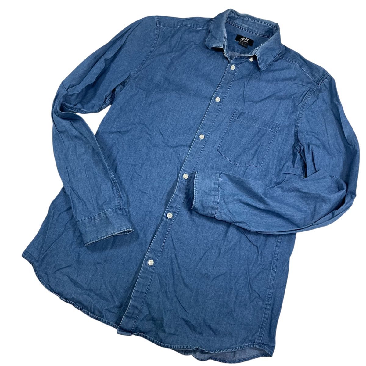 美品 H&M デニムシャツ メンズファッション エイチアンドエム M 美品 H&M デニムシャツ メンズファッション エイチアンドエム M