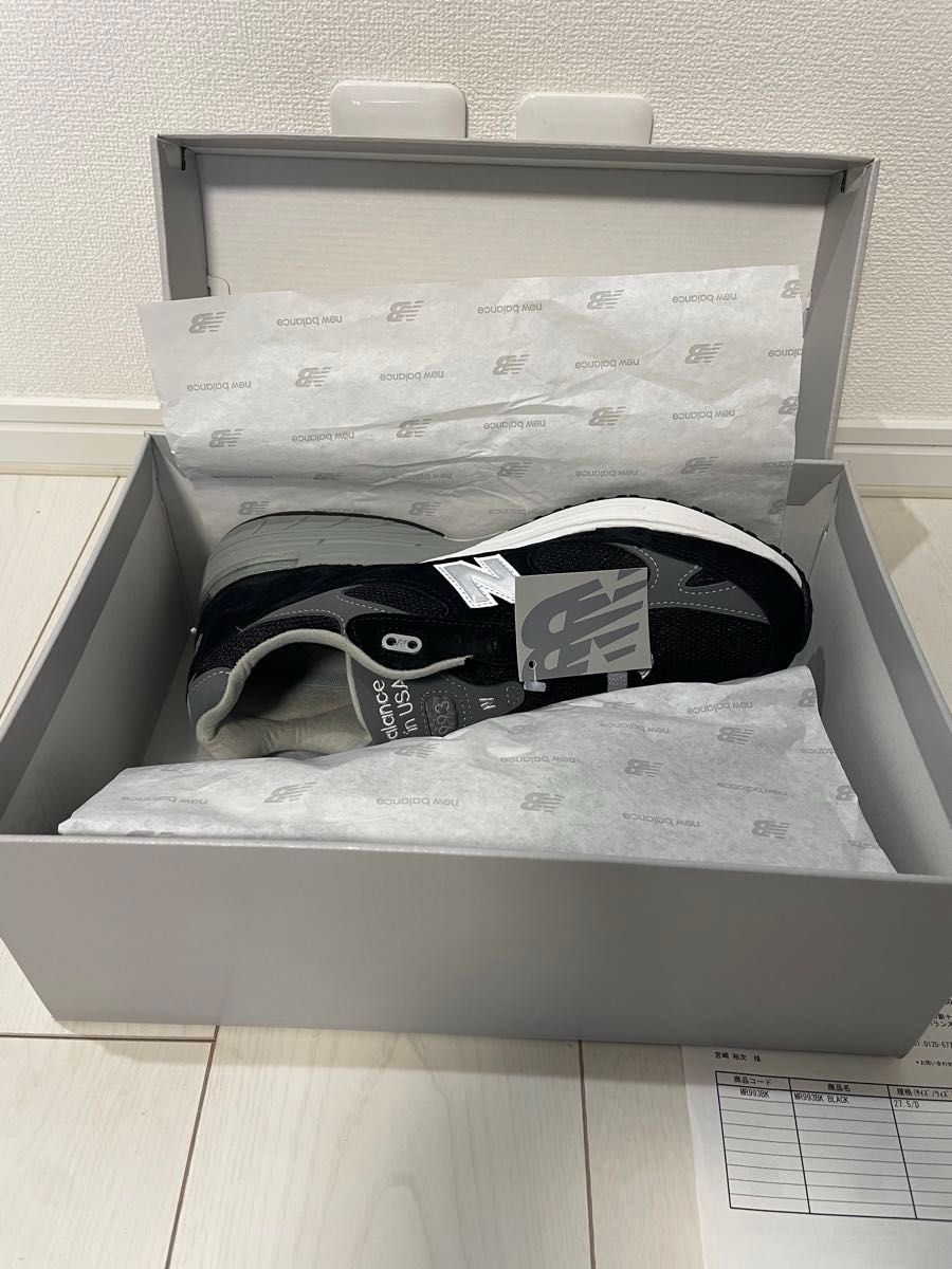 新品】New Balance MR993BK BLACK 27 5㎝ 新品未使用タグ付 納品 新品】New Balance MR993BK BLACK 27 5㎝ 新品未使用タグ付 納品