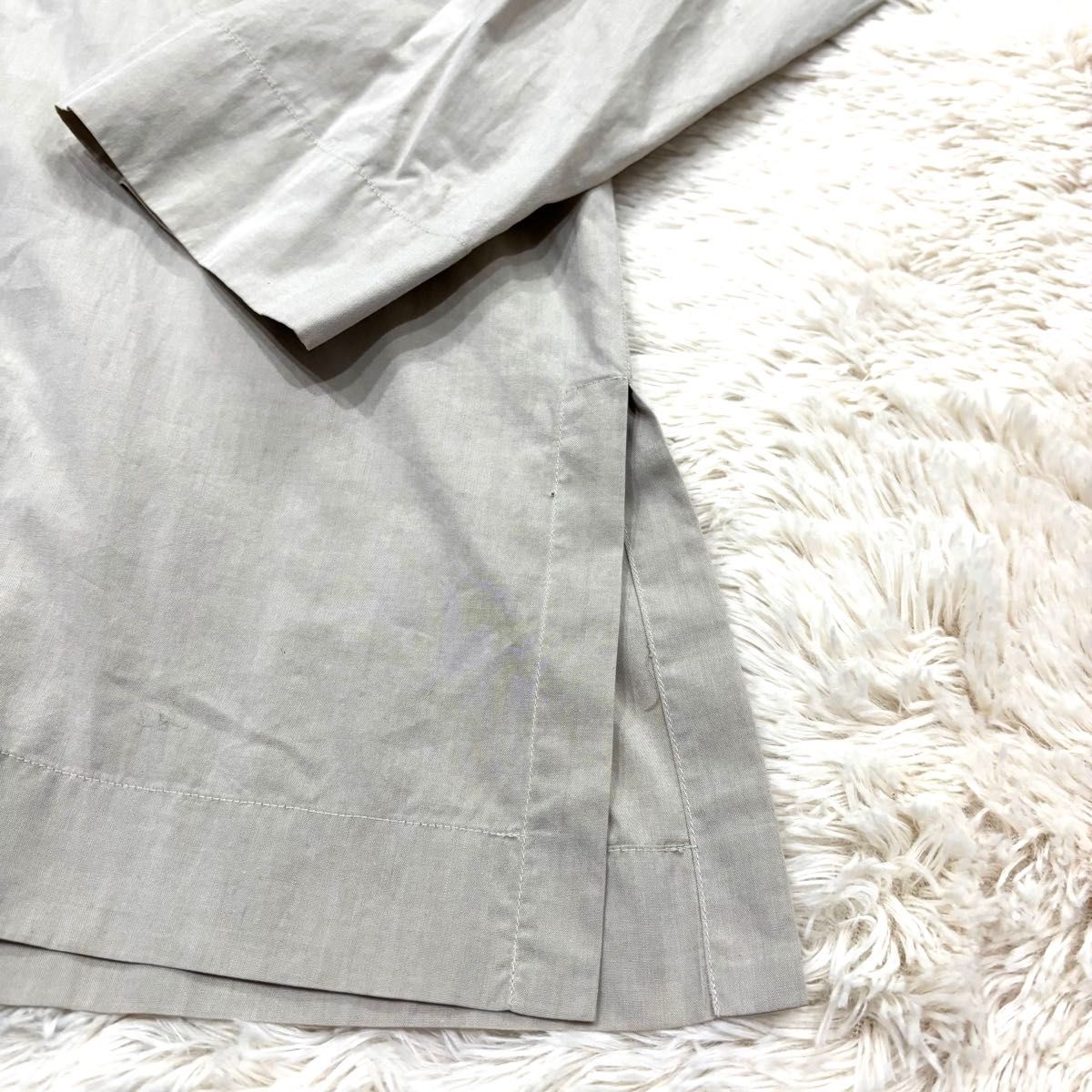 激レア ISSEY MIYAKE 80s 筆タグ シャツ ノーカラー 長袖 激レア ISSEY MIYAKE 80s 筆タグ シャツ ノーカラー 長袖