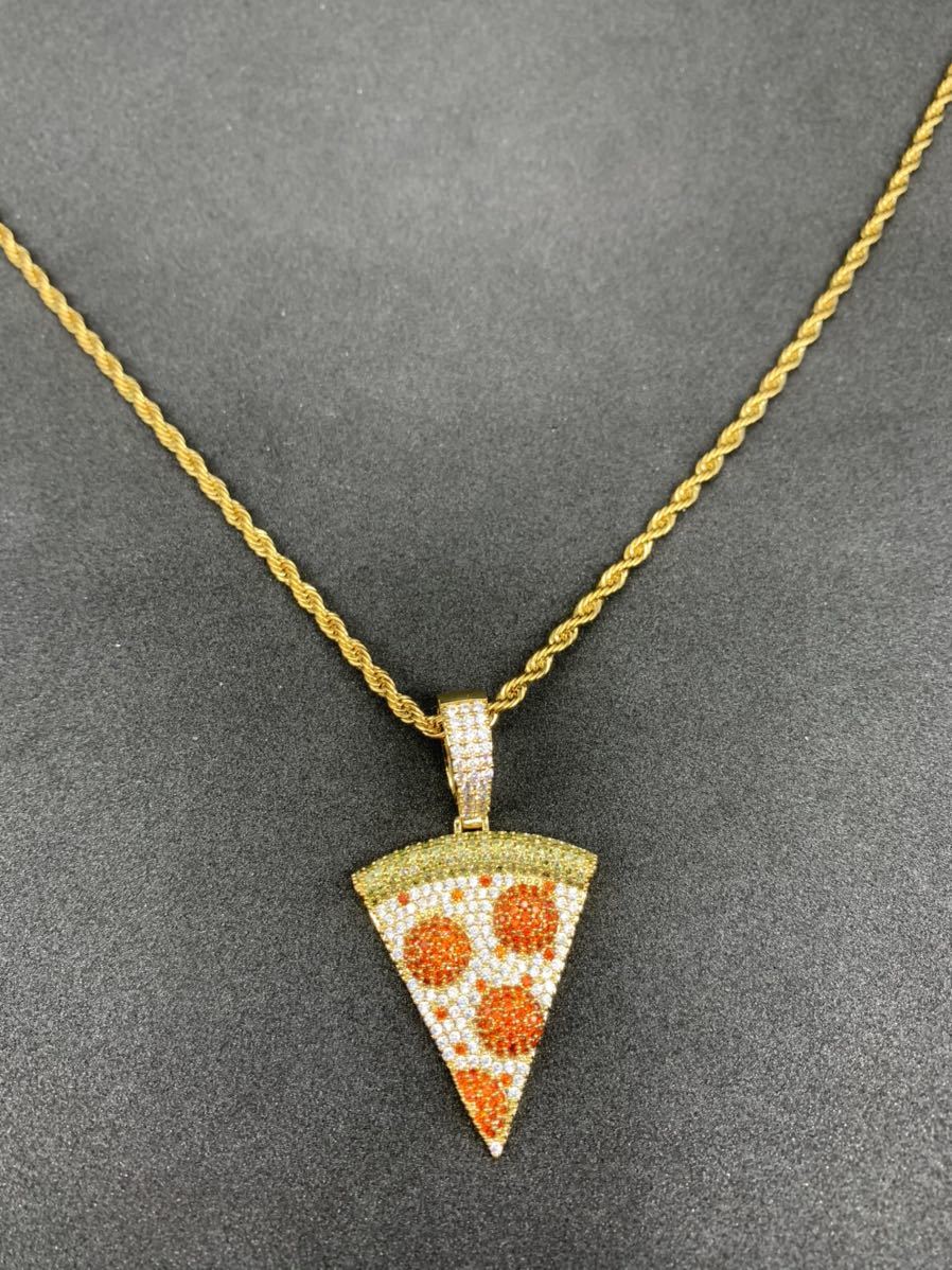 pizza pizza hip-hop hip-hop Brin Brin necklace pendant top 