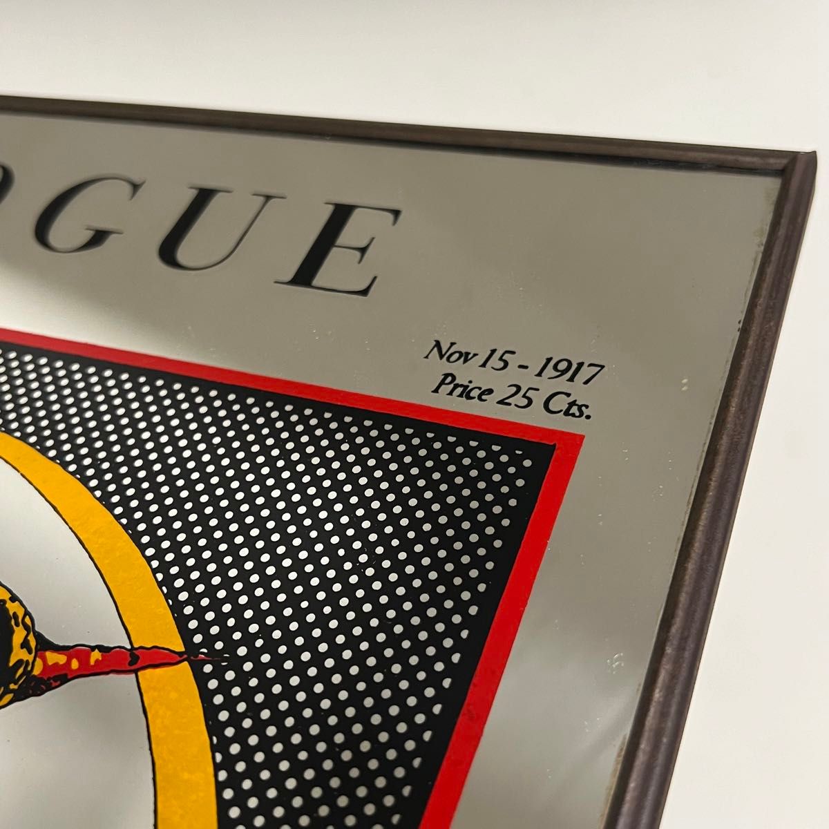 希少 ヴィンテージ VOGUE パブミラー 鏡 アンティーク 希少 ヴィンテージ VOGUE パブミラー 鏡 アンティーク