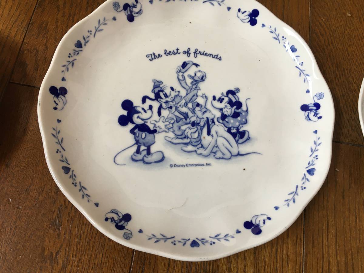 *** unused [ Disney Mickey Mouse ]. plate set < large approximately 23cm small 16.>USED***