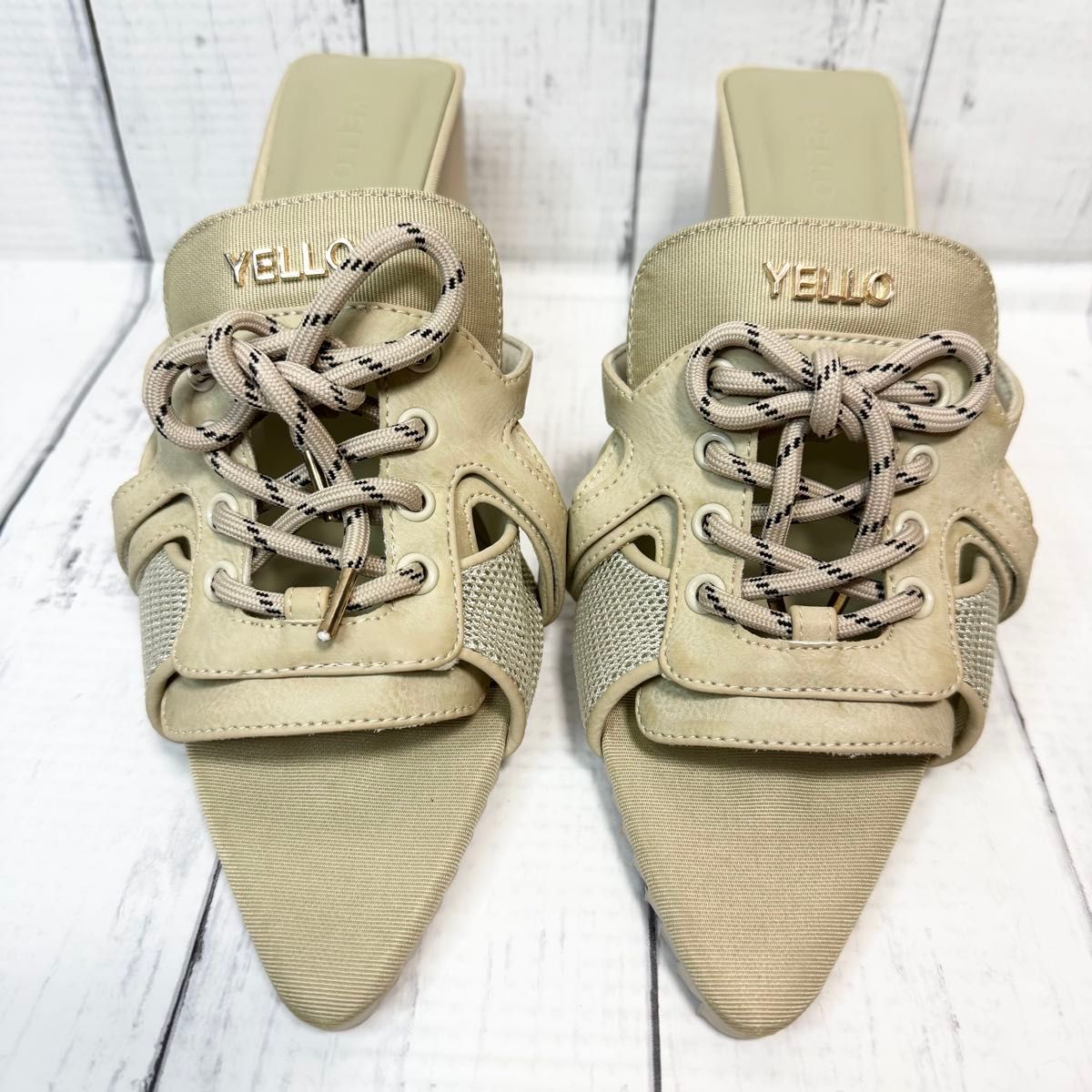 極美品】YELLOイエロー スニーカーサンダル ウェッジソール XL 極美品】YELLOイエロー スニーカーサンダル ウェッジソール XL
