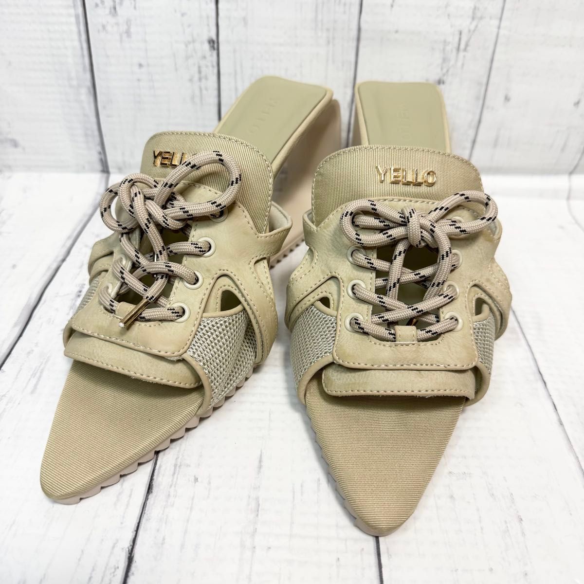 極美品】YELLOイエロー スニーカーサンダル ウェッジソール XL 極美品】YELLOイエロー スニーカーサンダル ウェッジソール XL