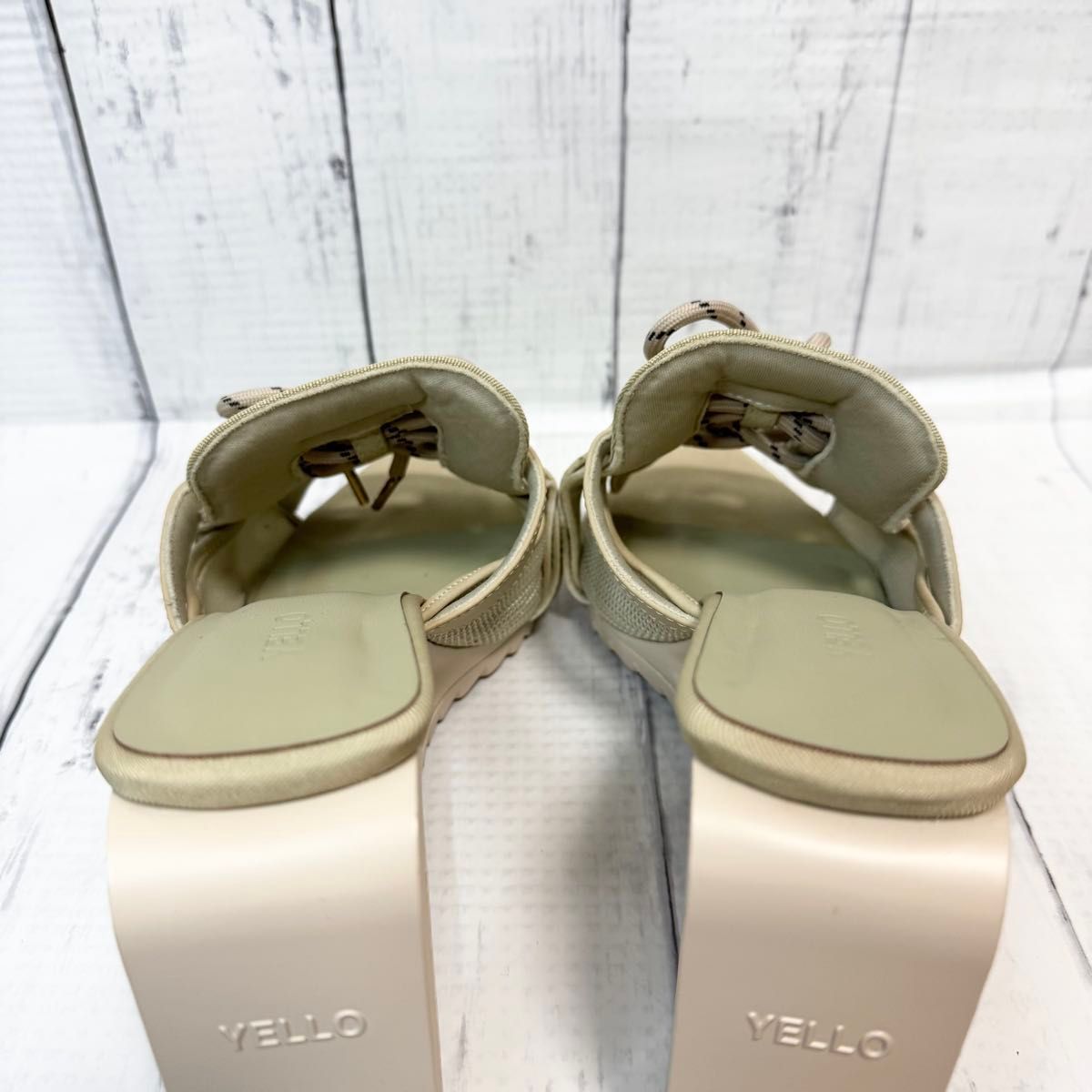 極美品】YELLOイエロー スニーカーサンダル ウェッジソール XL 極美品】YELLOイエロー スニーカーサンダル ウェッジソール XL
