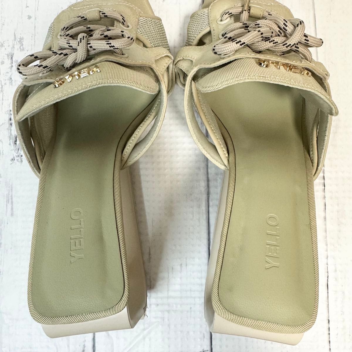 極美品】YELLOイエロー スニーカーサンダル ウェッジソール XL 極美品】YELLOイエロー スニーカーサンダル ウェッジソール XL