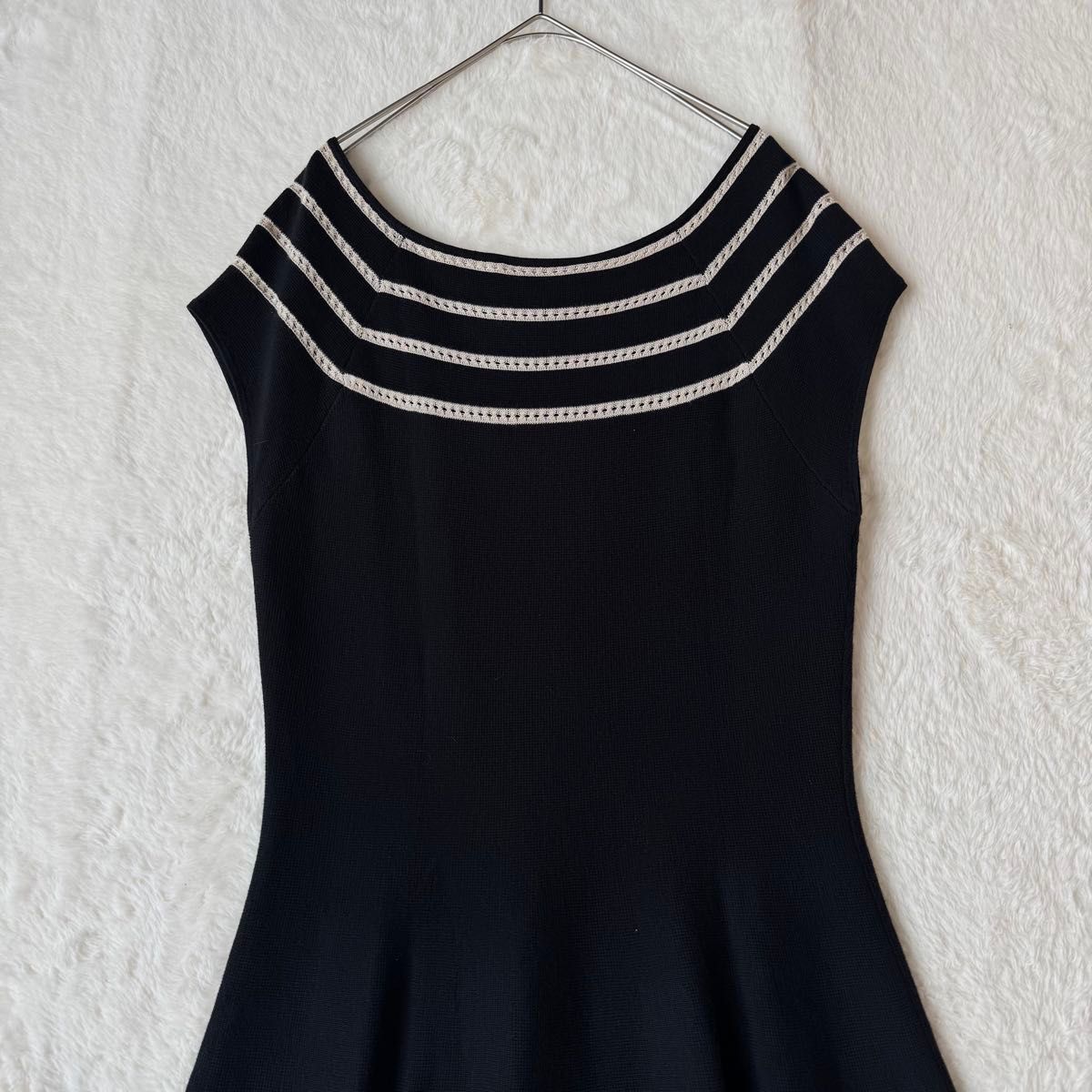 美品】Kate Spade ケイトスペード ニットワンピース M 黒 A 美品】Kate Spade ケイトスペード ニットワンピース M 黒 A