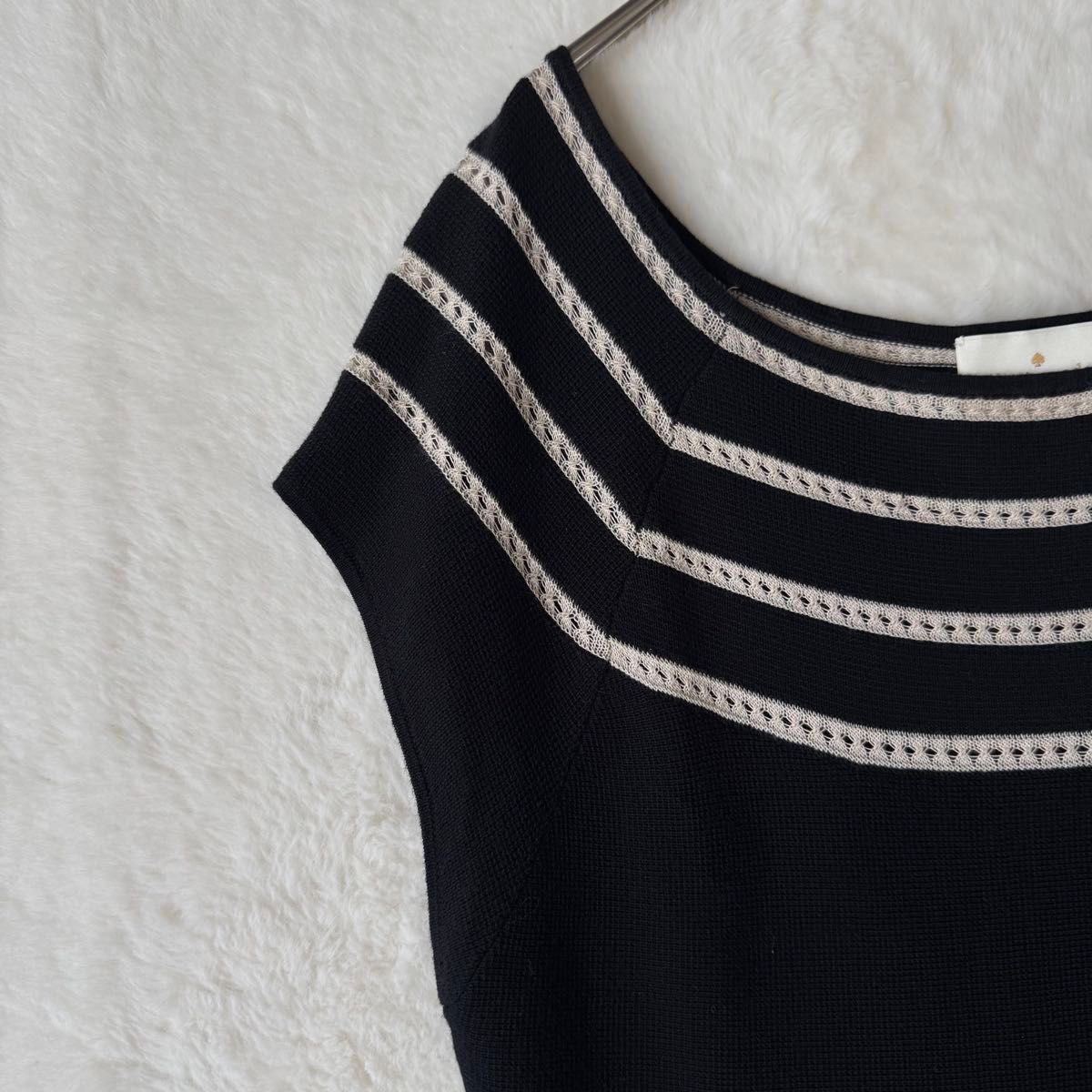 美品】Kate Spade ケイトスペード ニットワンピース M 黒 A 美品】Kate Spade ケイトスペード ニットワンピース M 黒 A