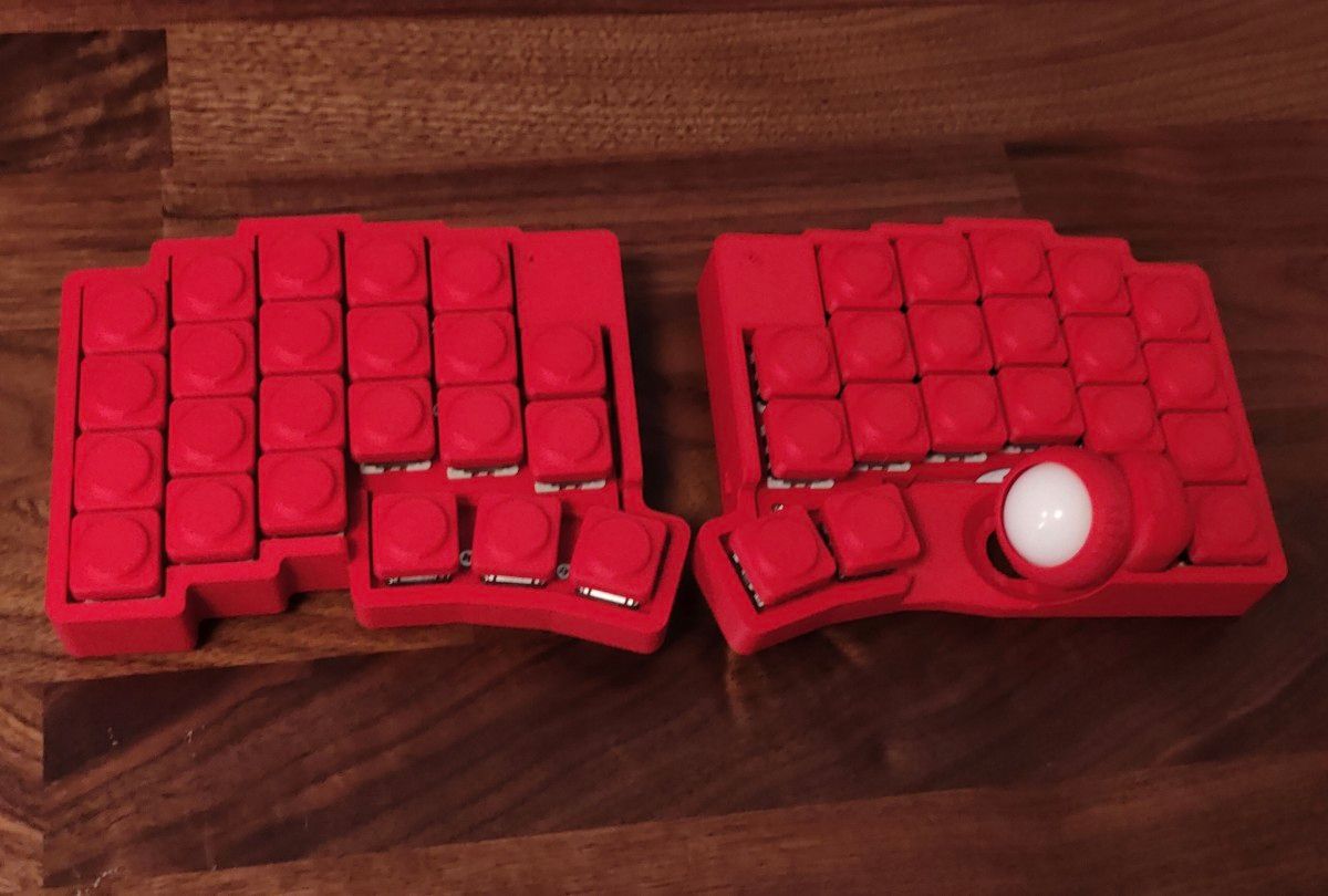 roBa レッド 無線 左右分割キーボード トラックボール|Yahoo roBa レッド 無線 左右分割キーボード トラックボール|Yahoo