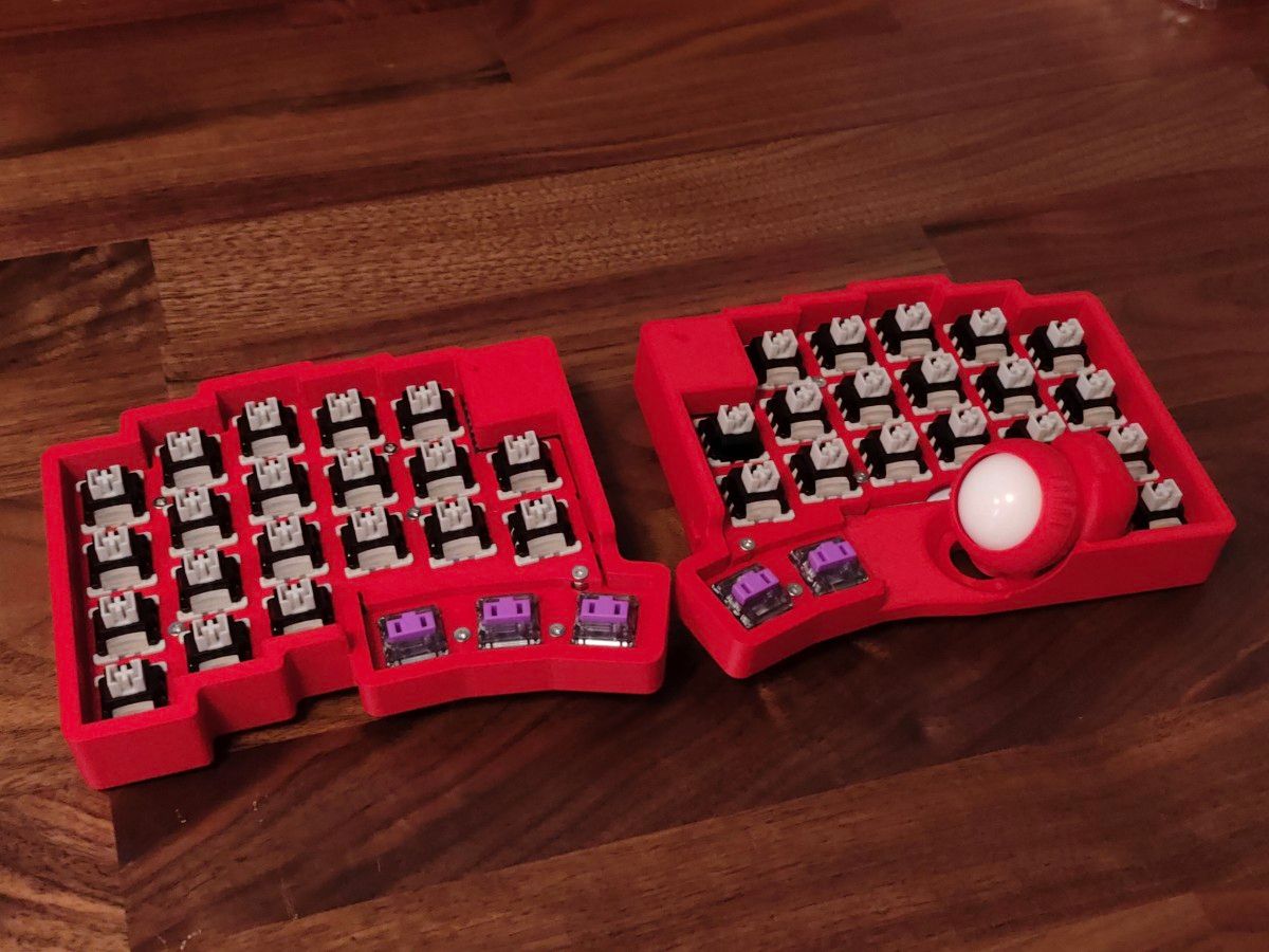 roBa レッド 無線 左右分割キーボード トラックボール|Yahoo roBa レッド 無線 左右分割キーボード トラックボール|Yahoo